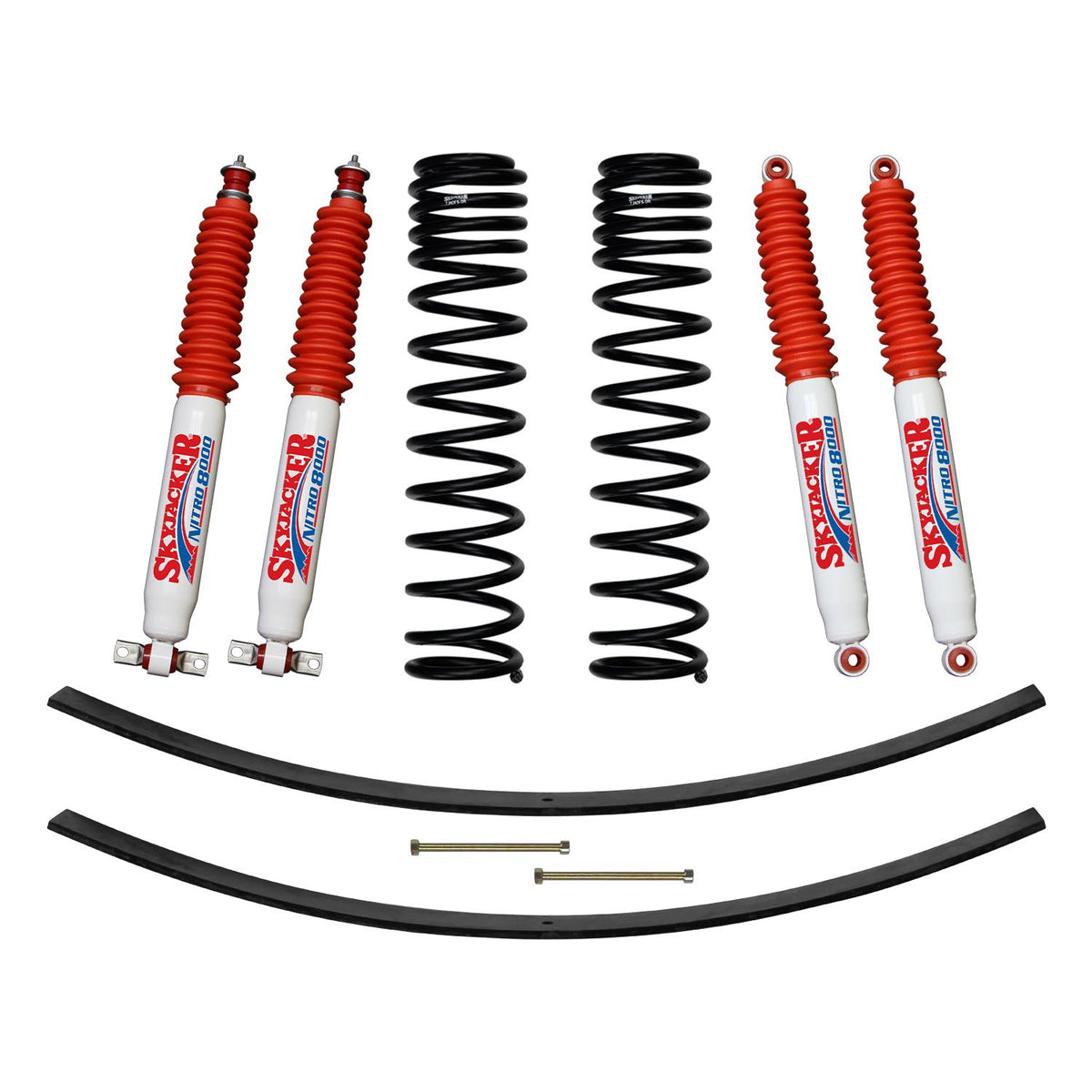 Skyjacker 3 Inch Suspension Lift Kit 86-92 Comanche MJ W/Front Dual Rate Long Travel Coil Springs Rear Add A Leafs Front/Rear Nitro 8000 Shocks Skyjacker (1986-1992 Comanche) - JC305BPNLT