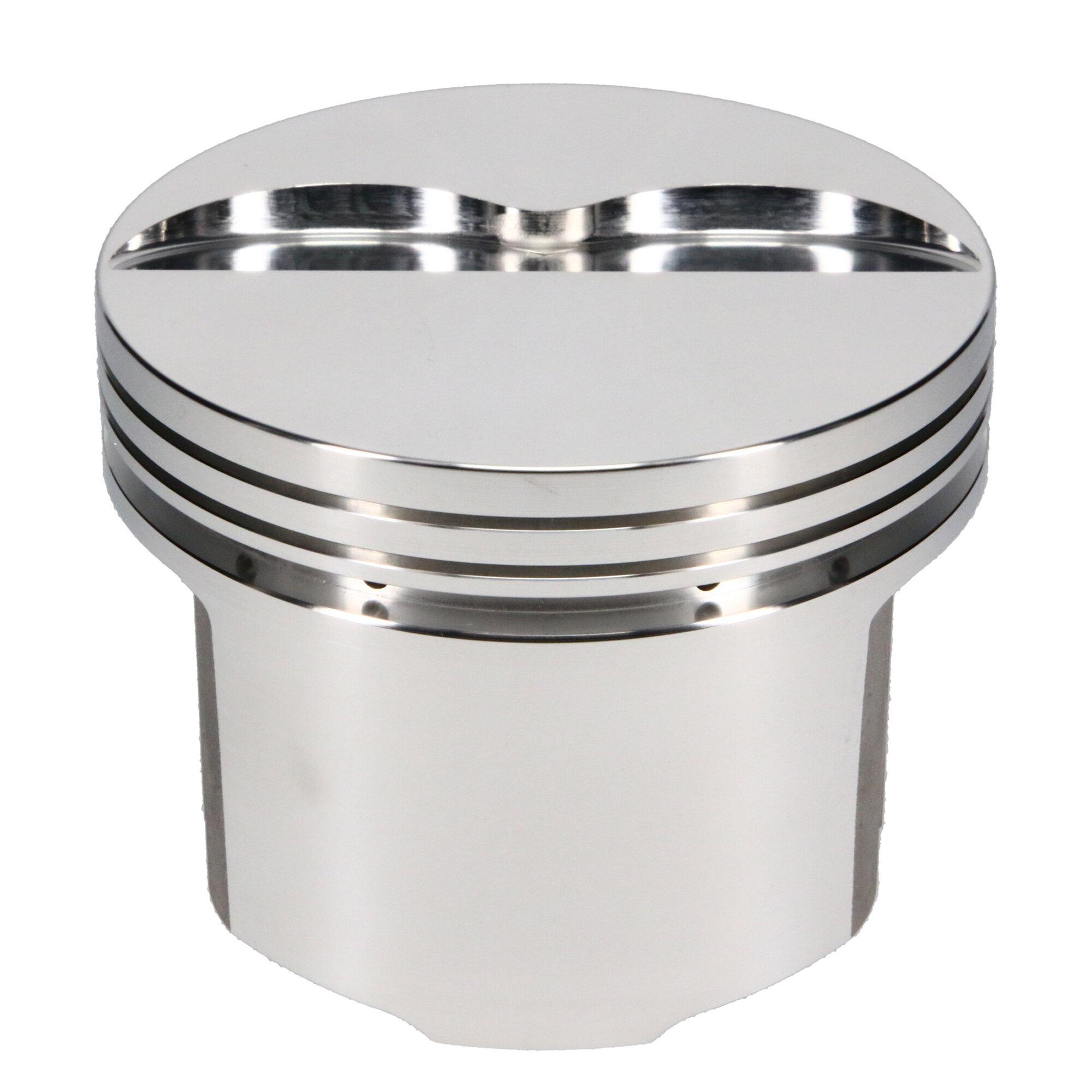 JE Pistons Piston Set, 4032, Flat Top, 4.350 Bore, 1.485 CD, 0.990 Pin, Set of 8. (Chrysler Big Block 440) - 366396