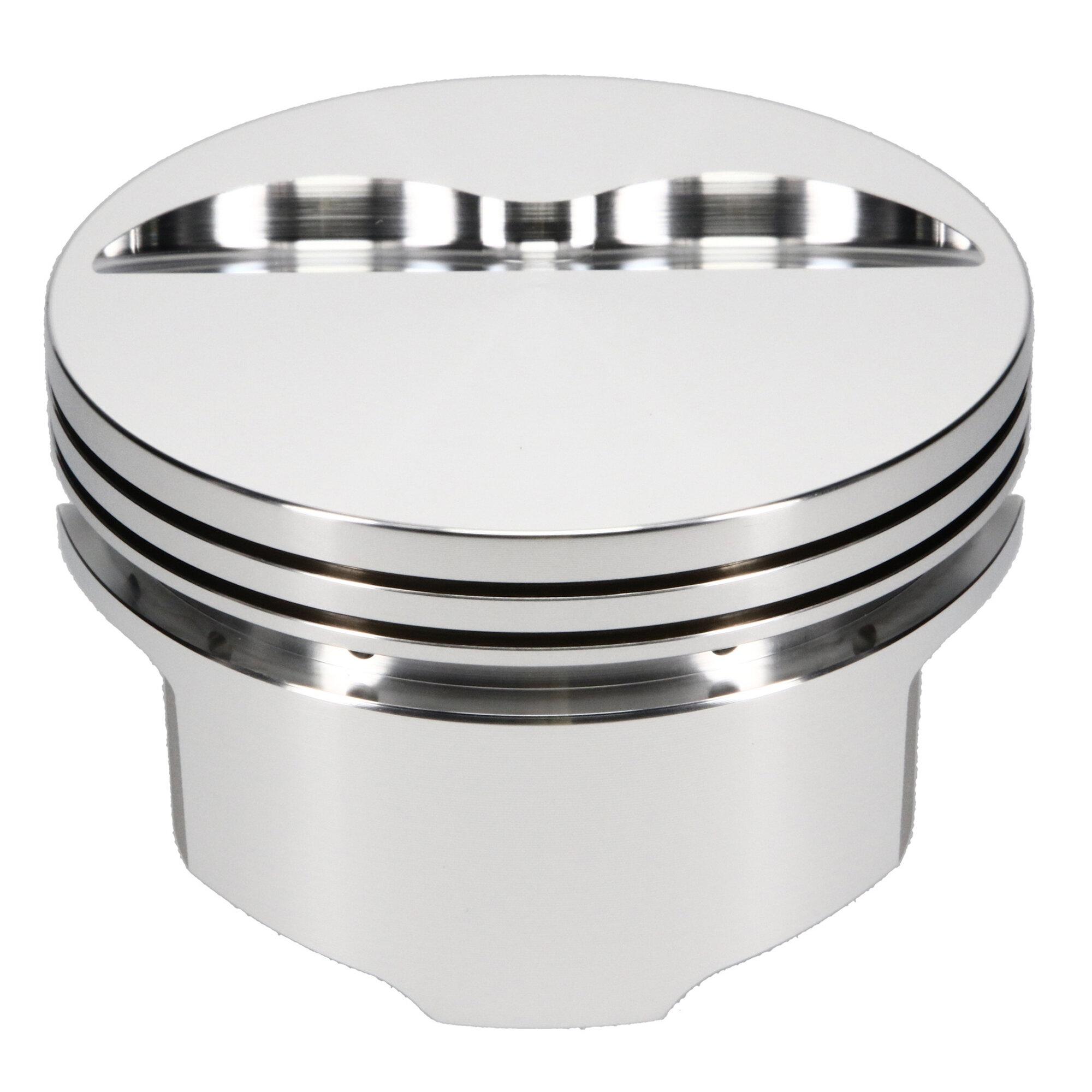 JE Pistons Piston Set, 4032, Flat Top, 4.135 Bore, 1.425 CD, 0.927 Pin, Set of 8. (Chevrolet Small Block 400) - 329633