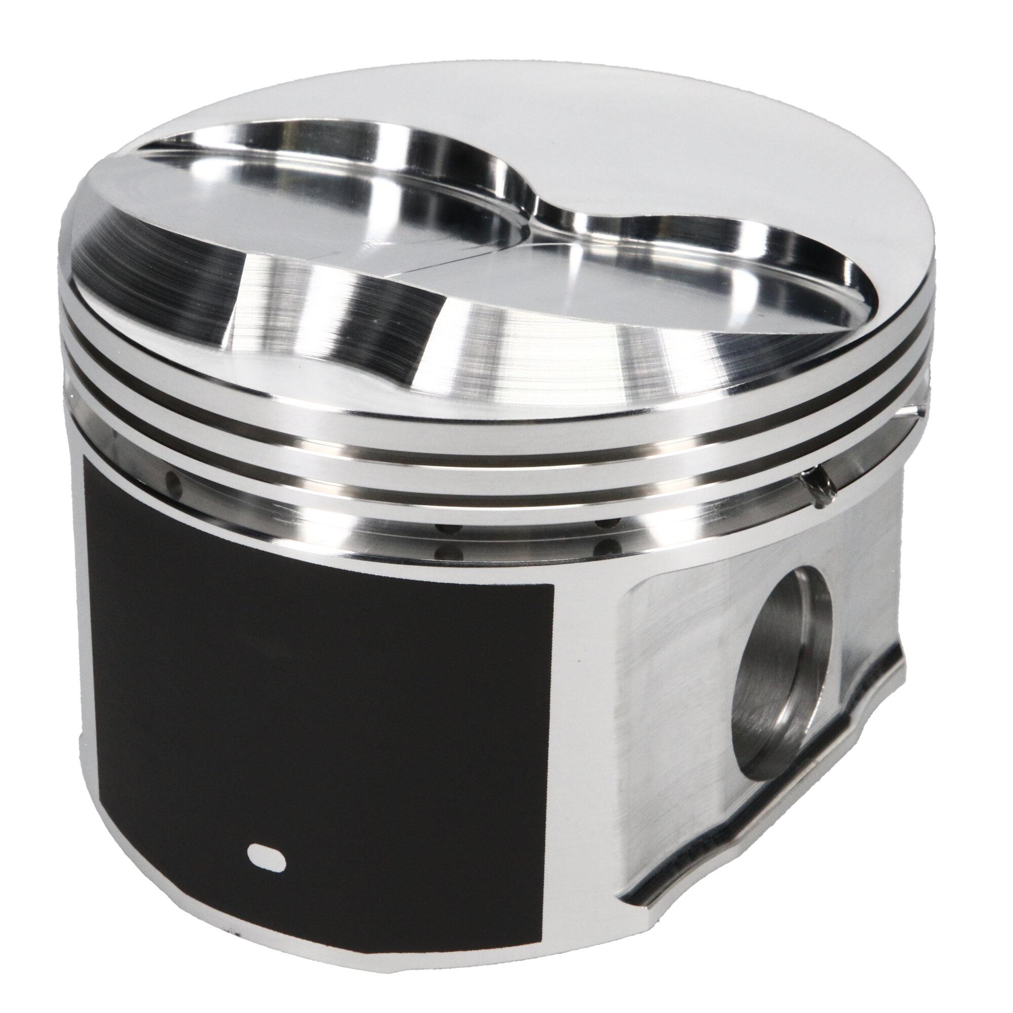 JE Pistons Piston Set, 2618, Dome, 4.350 Bore, 1.858 CD, 0.990, Pin Dia, Set of 8. - 213683