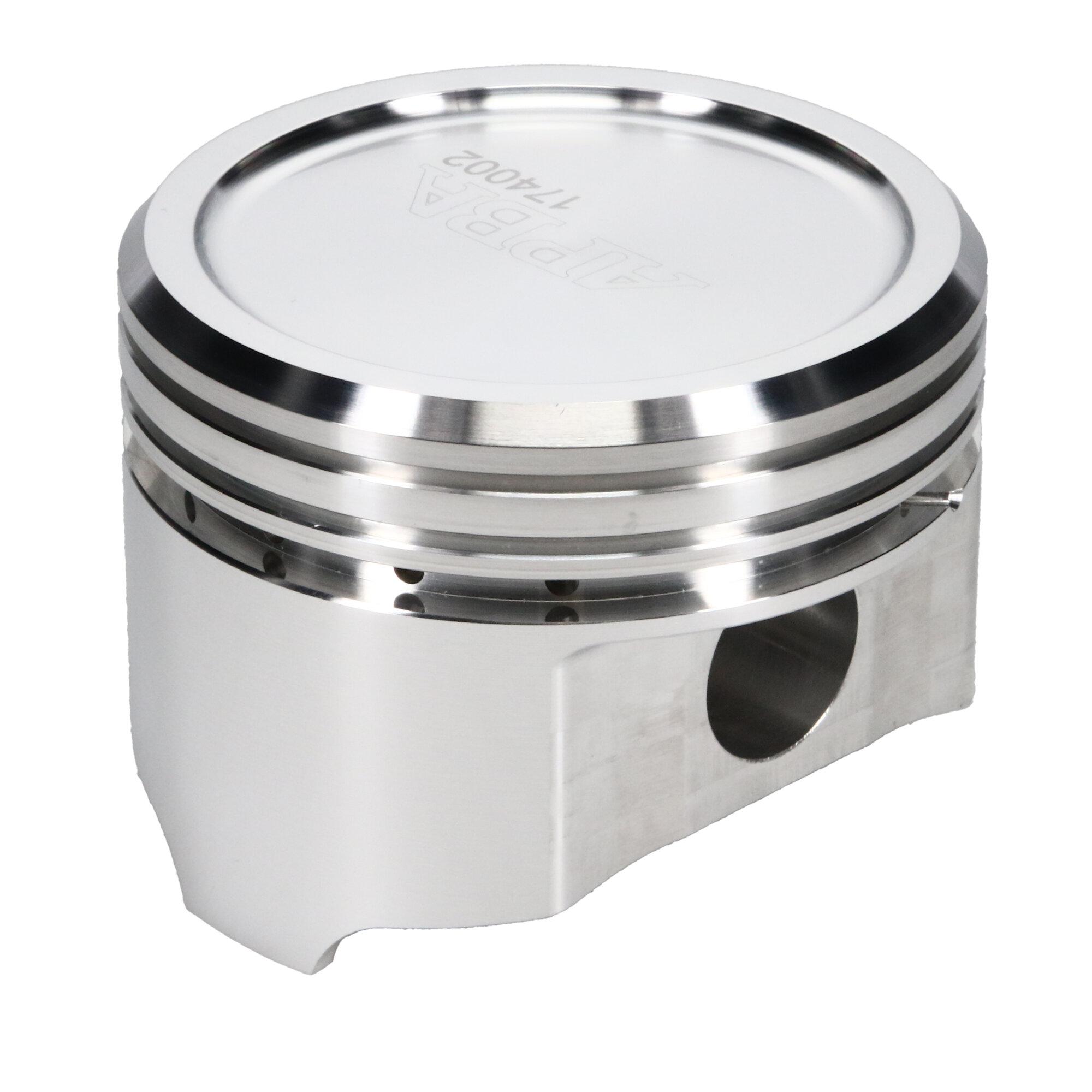 JE Pistons Piston Set, 2618, Flat Top, 3.766 Bore, 1.560 CD, 0.927, Pin Dia, Set of 8. - 174004