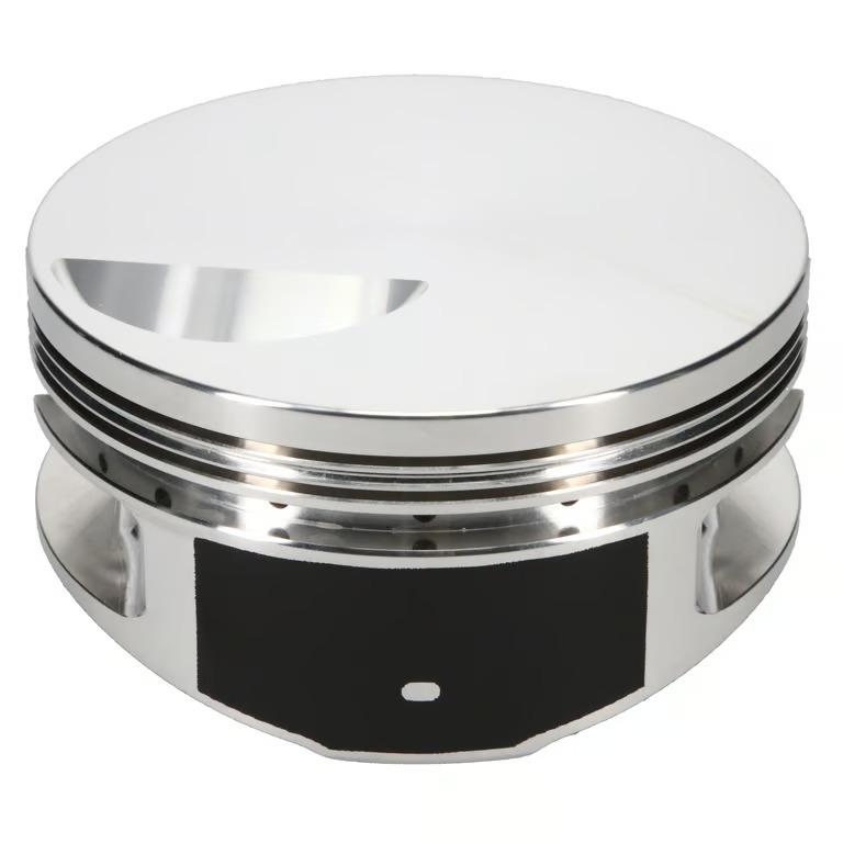 JE Pistons Piston Set, 2618, Flat Top, 4.600 Bore, 1.245 CD, 0.990, Pin Dia, Set of 8. - 257963
