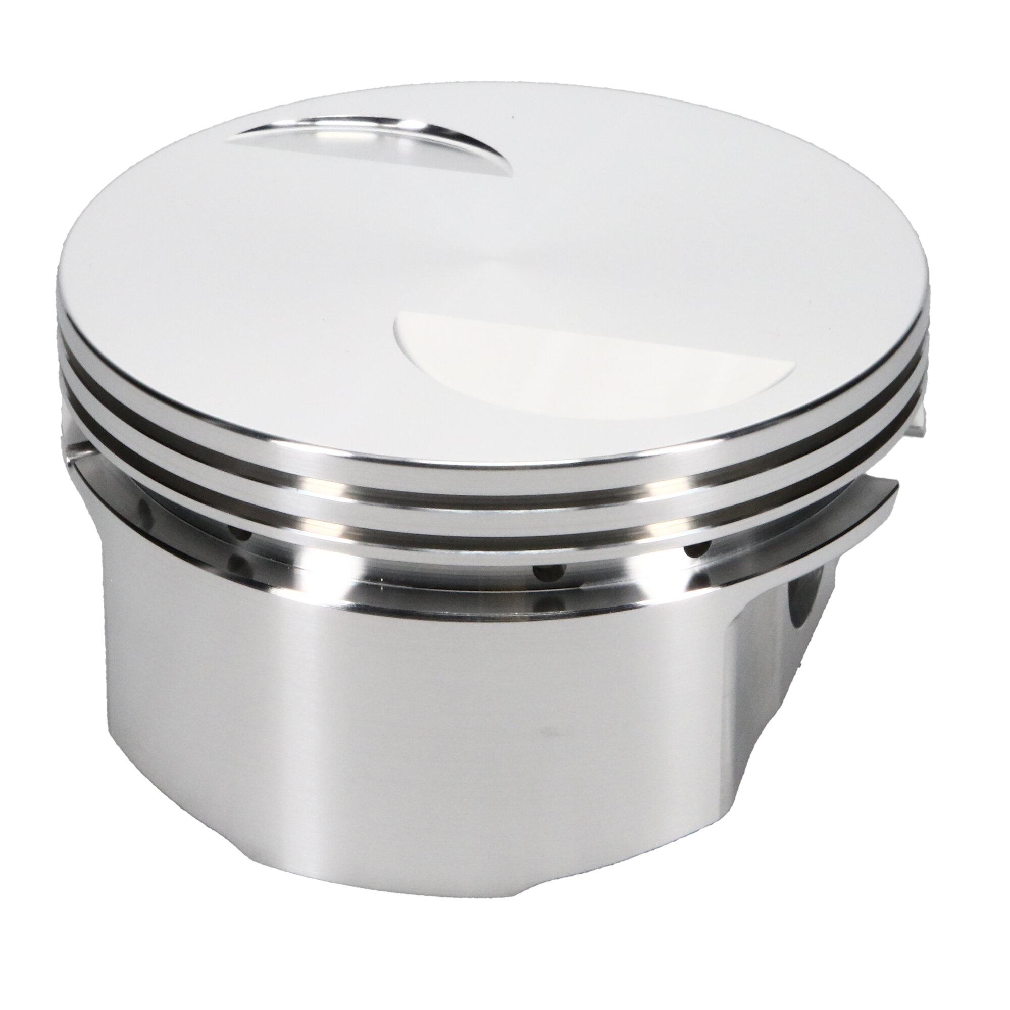 JE Pistons Piston Set, 2618, Flat Top, 3.820 Bore, 1.090 CD, 0.927, Pin Dia, Set of 4. - 118560