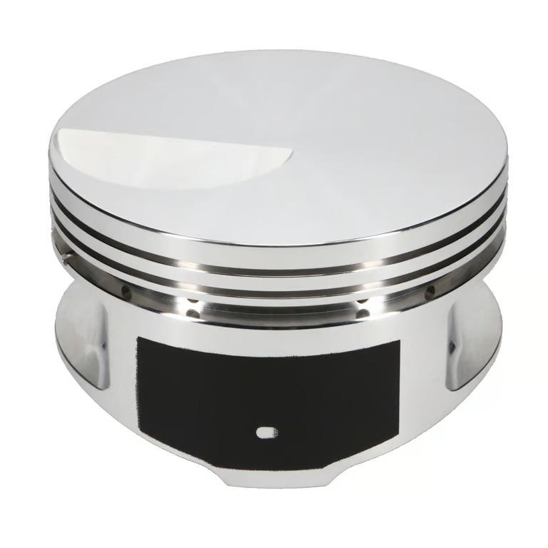 JE Pistons Piston Set, 2618, Flat Top, 4.390 Bore, 1.770 CD, 1.040, Pin Dia, Set of 8. - 131685