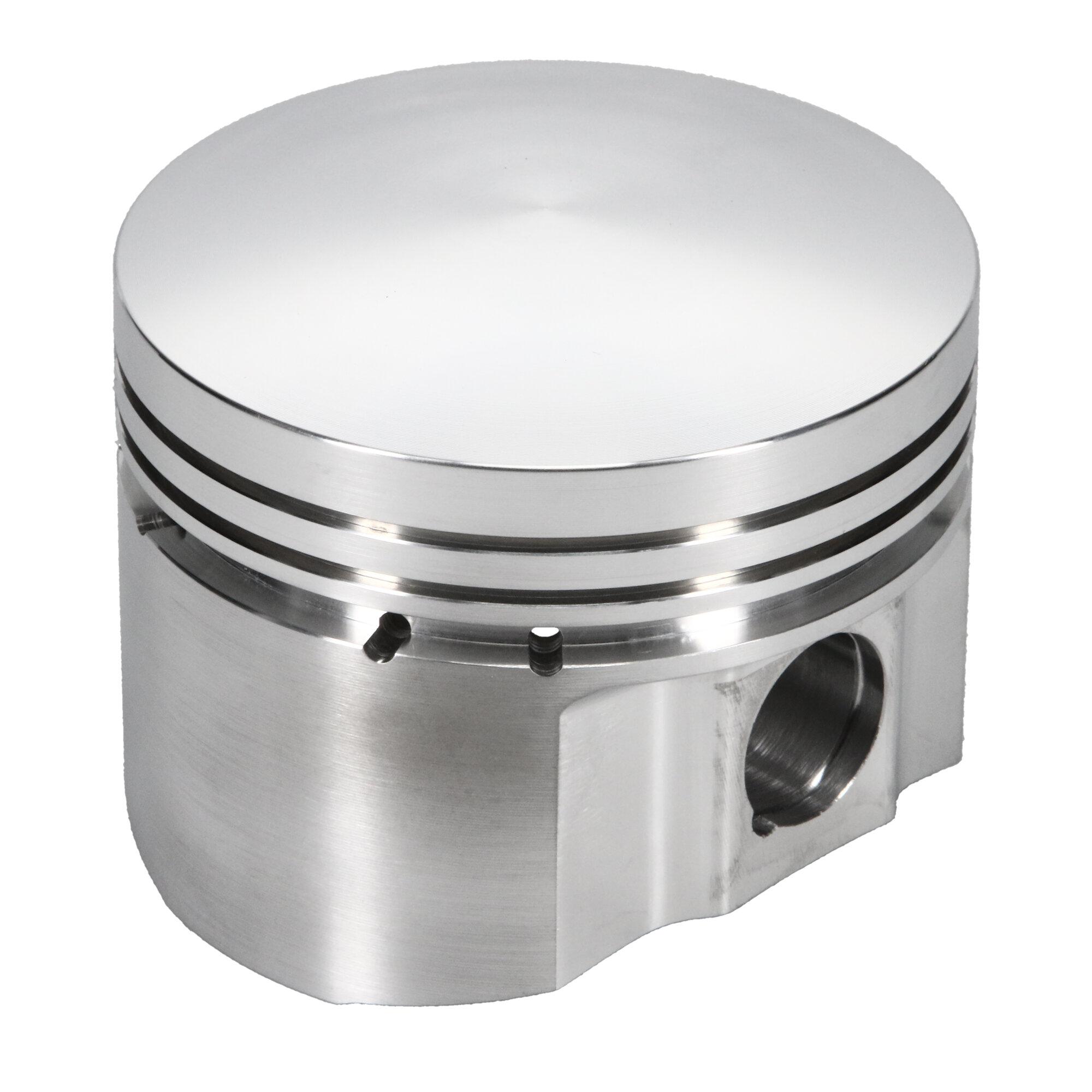 JE Pistons Piston Set, 4032, Dome, 3.187 Bore, 1.374 CD, 0.750 Pin, Set of 8. (Ford Flathead V8) - 371835