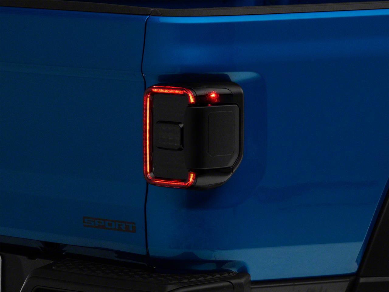 Raxiom Led Tail Lights; Black Housing; Smoked Lens (2020-2025 Gladiator) - JG10490