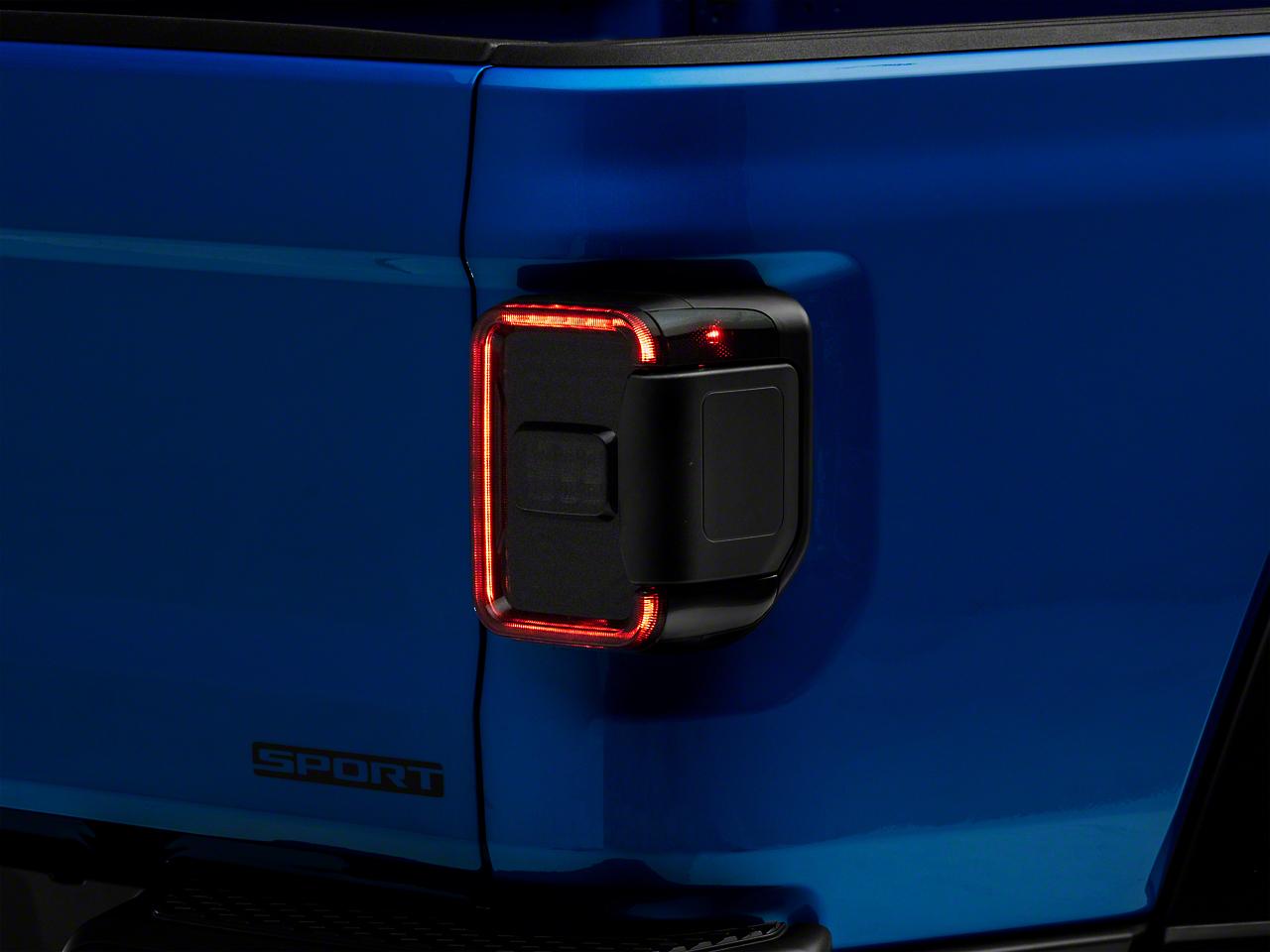 Raxiom Axial Series Led Tail Lights; Black Housing; Smoked Lens (2020-2025 Gladiator) - JG10568