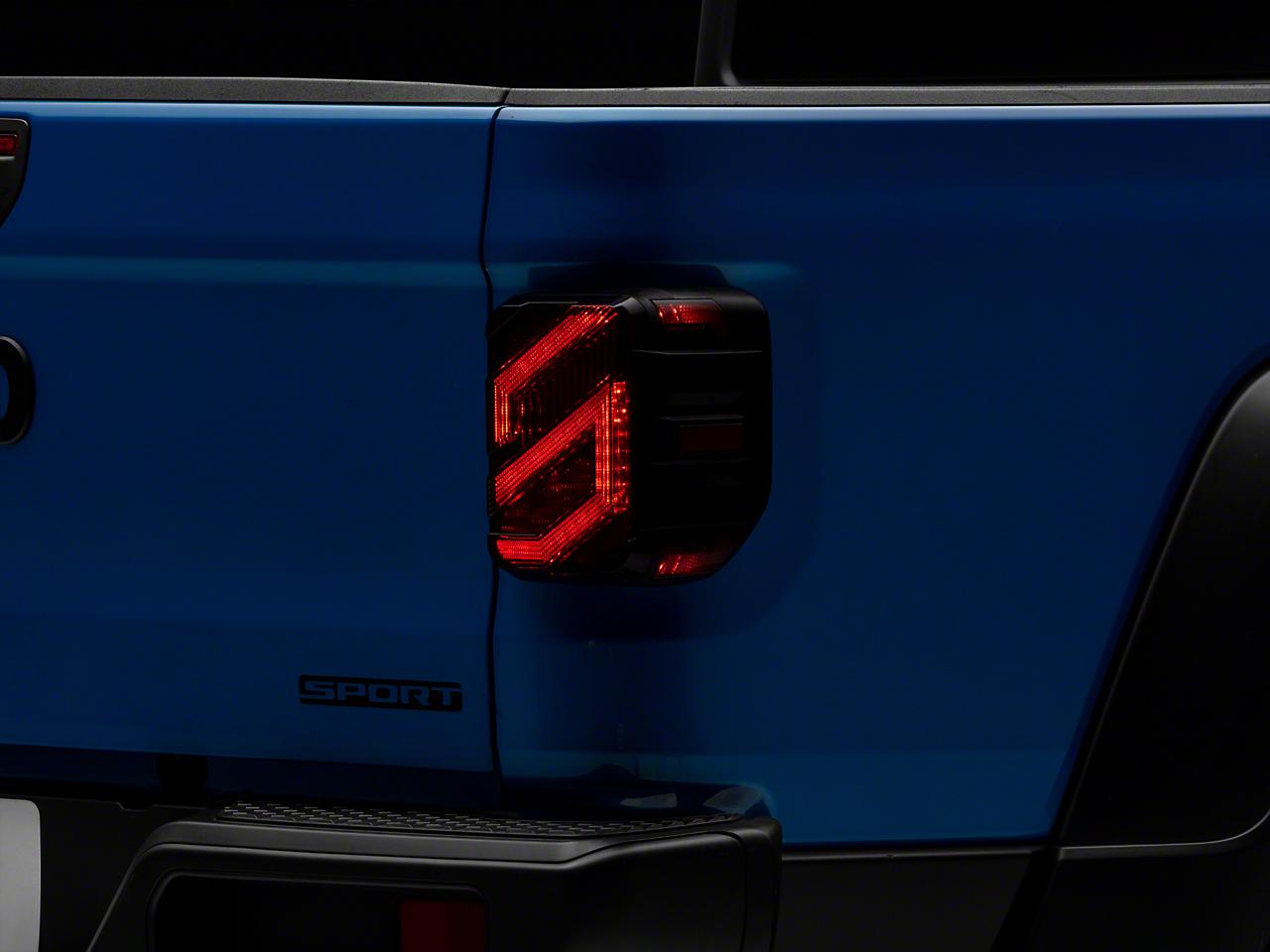 Raxiom Axial Series Led Tail Lights; Black Housing; Smoked Lens (2020-2025 Gladiator) - JG18584