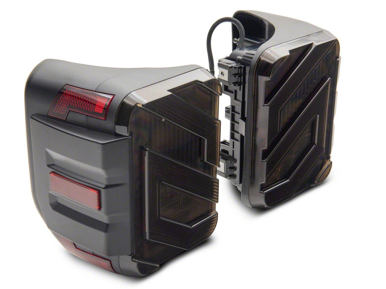 Raxiom Axial Series Led Tail Lights; Black Housing; Smoked Lens (2020-2025 Gladiator) - JG18584
