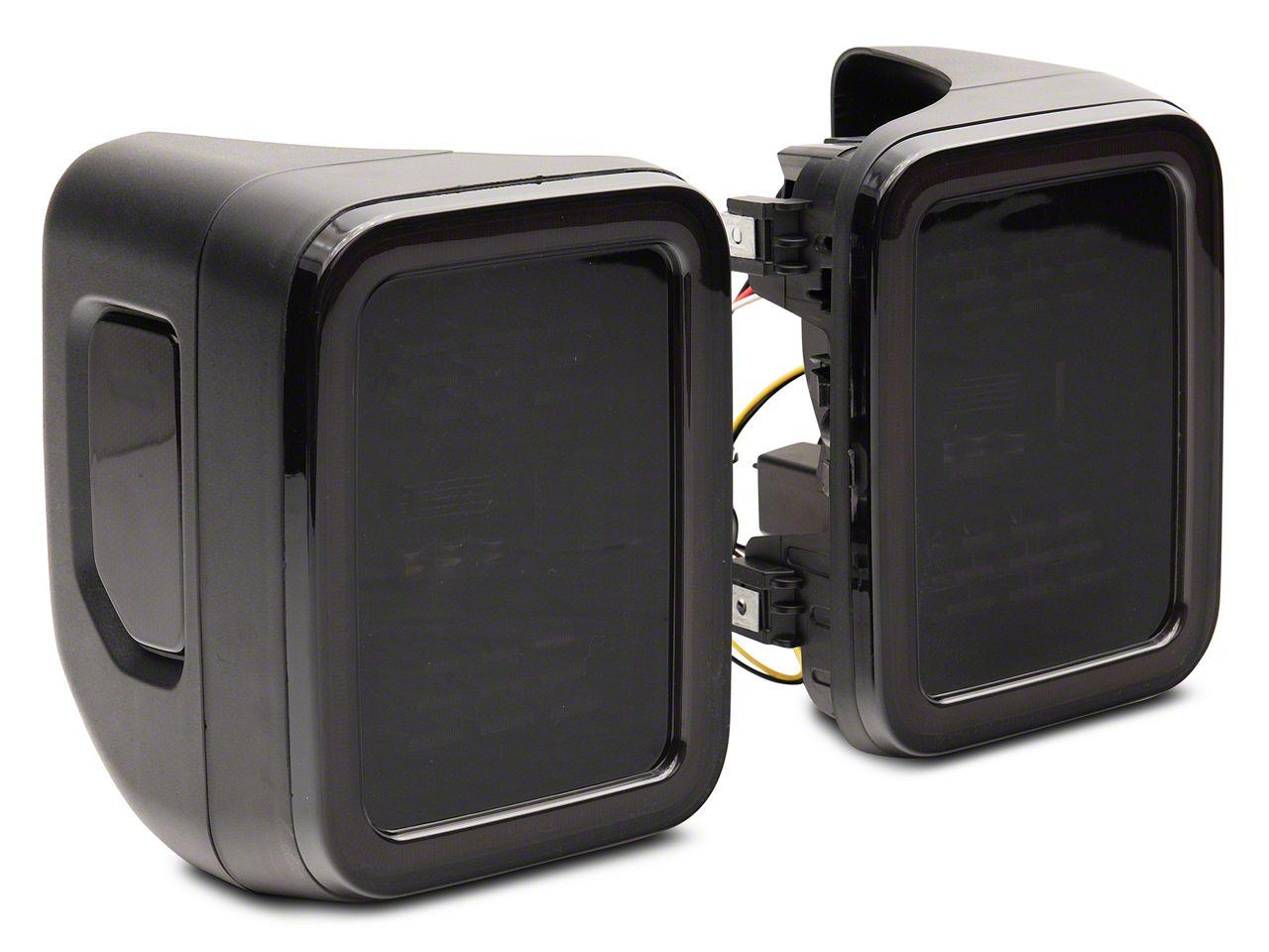 Raxiom Led Tail Lights; Black Housing; Smoked Lens (2020-2025 Gladiator) - JG8026