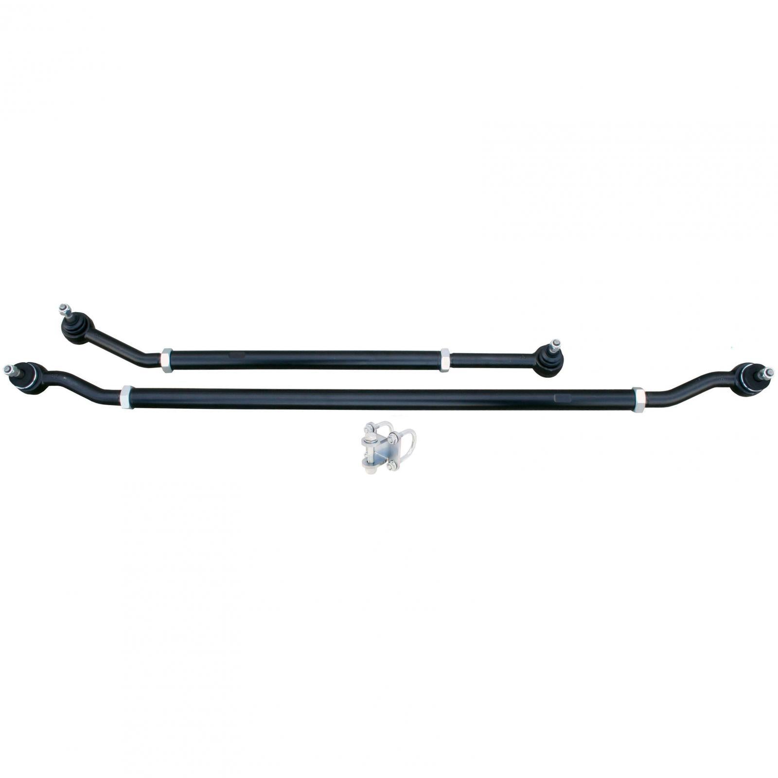 RockJock 4x4 Currectlync Modular Extreme Duty Steering System 07-18 Wrangler JK Bolt-On 1 5/8 Inch Diameter Tie Rod/Drag Link HD Steering Stabilizer Shock Mounting Kit - JK-9703