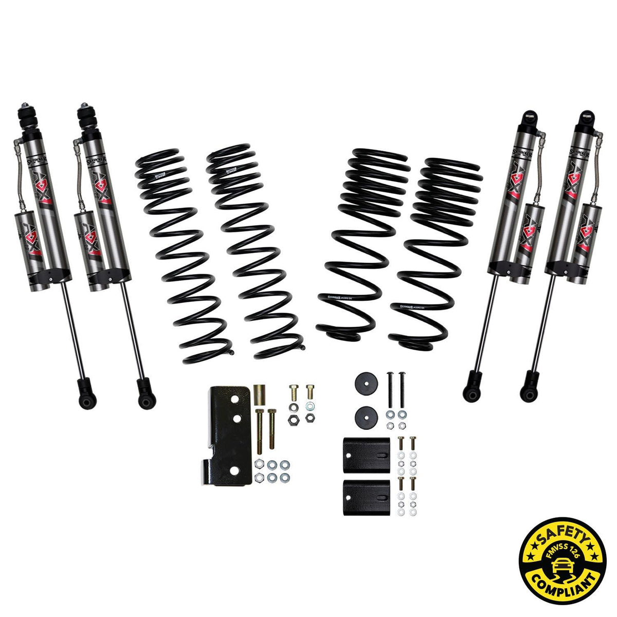 Skyjacker 2 Inch Suspension Lift System With ADX 2.0 Remote Reservoir Shocks Skyjacker - JK20BKXLT