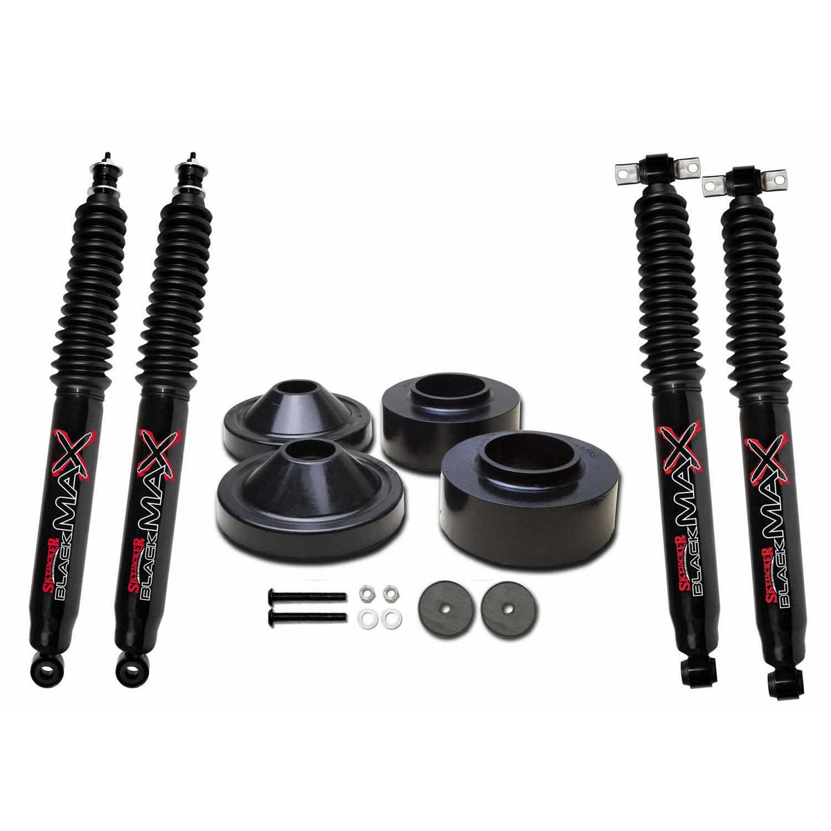 Skyjacker Polyurethane Spacer Leveling Kit 07-18 Wrangler JK 2 Inch Front Lift 3/4 Inch Rear Lift Incl. 2-Front B85 Shocks - JK23-B