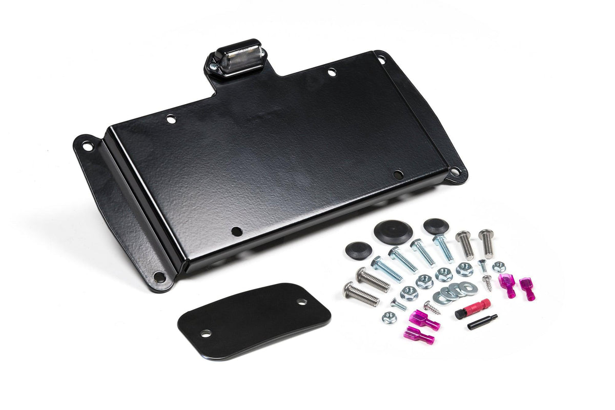 JKS Manufacturing License Plate Relocation Kit W/Light (2007-2018 Wrangler, Wrangler JK) - JKS8210