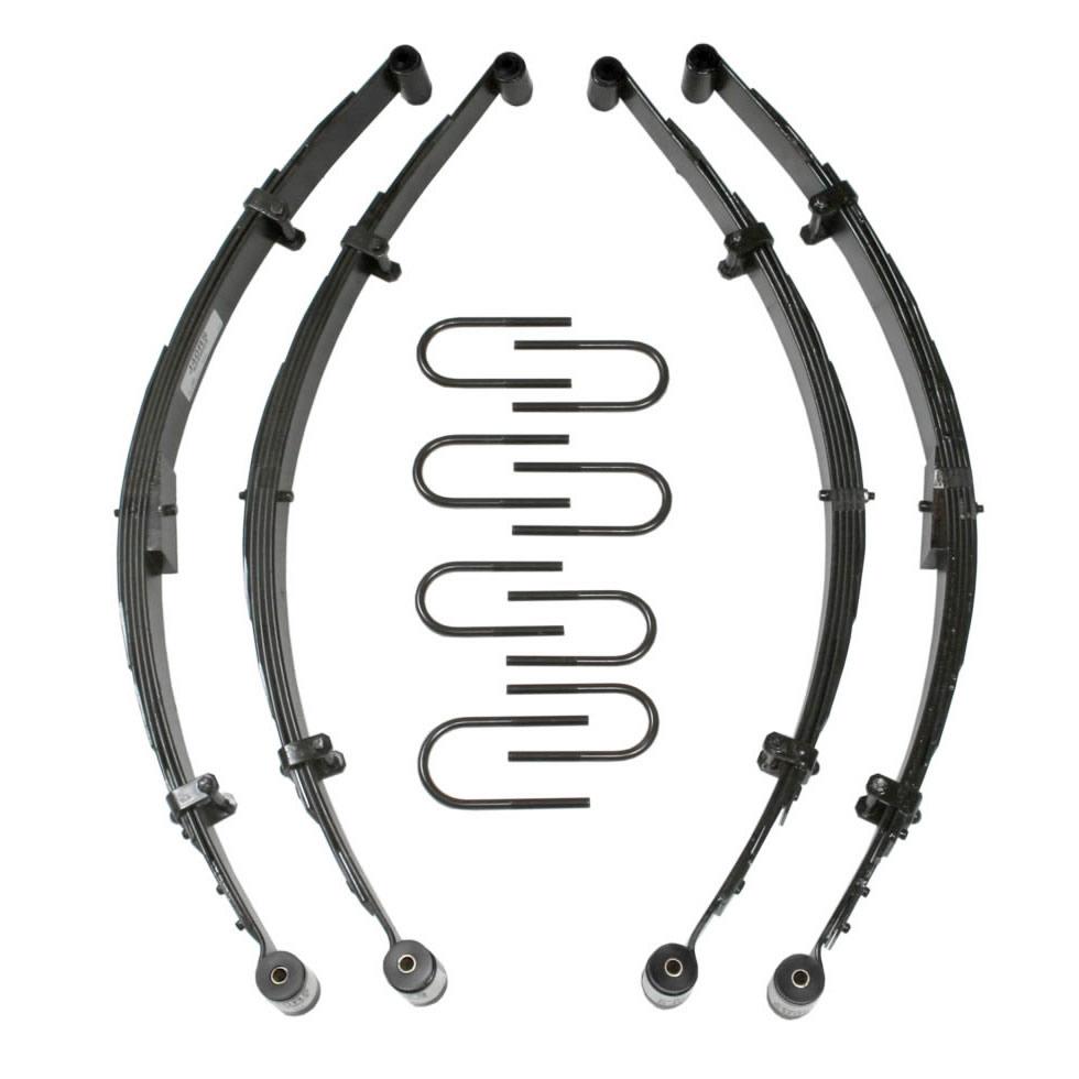 Skyjacker Lift Kit 3.5-4 Inch Lift 76-83 Cherokee Includes Front/Rear Leaf Springs Front Bushing Kit Front/Rear U Bolt Kits - JP40KS
