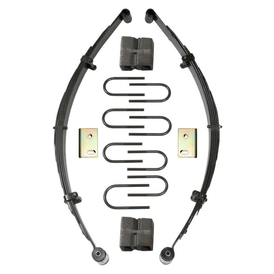 Skyjacker Lift Kit 3.5-4 Inch Lift 84-91 Jeep Grand Wagoneer Includes Front Leaf Springs Front Bushing Kit Track Bar Relocation Bracket Front/Rear U Bolt Kits Rear Block - JP45K