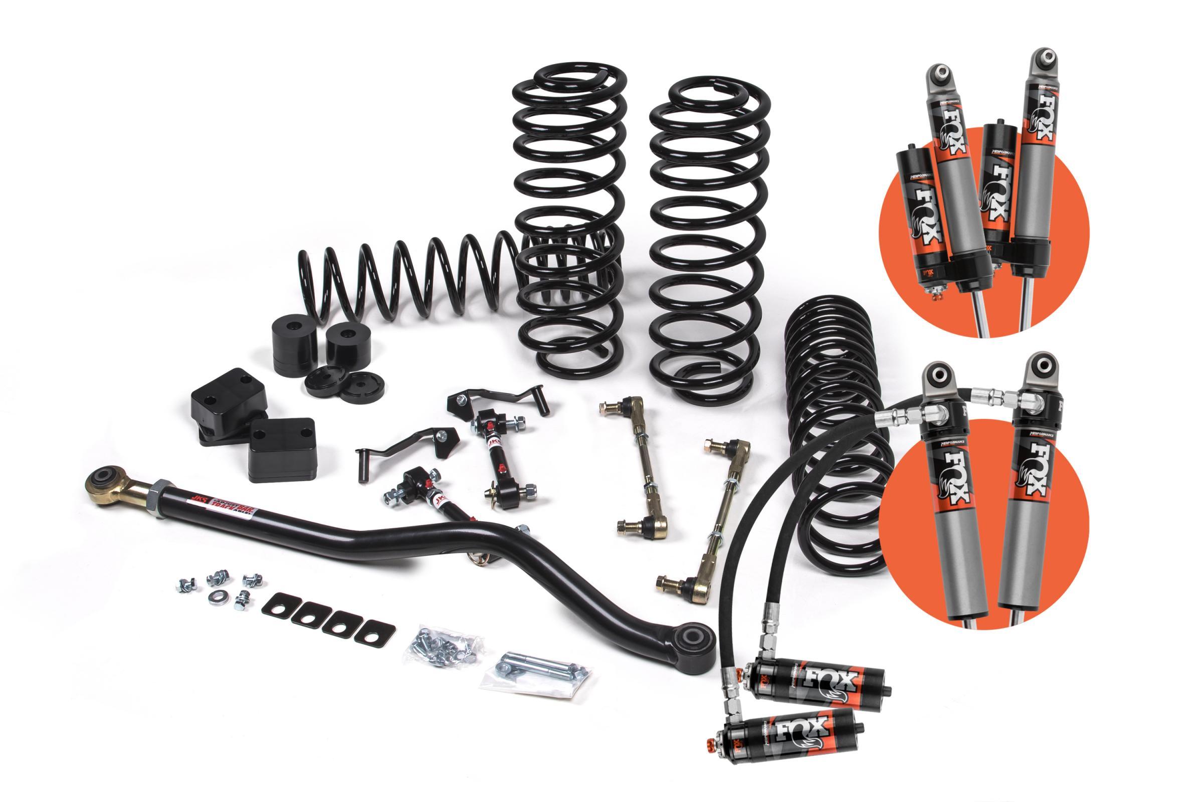 JKS Manufacturing 2018-2024 Jeep Wrangler JL J-Venture 3.5 Inch Lift Kit 4 Door w/JSpec Shocks HD Rate Coils JSPEC - JSPEC120K