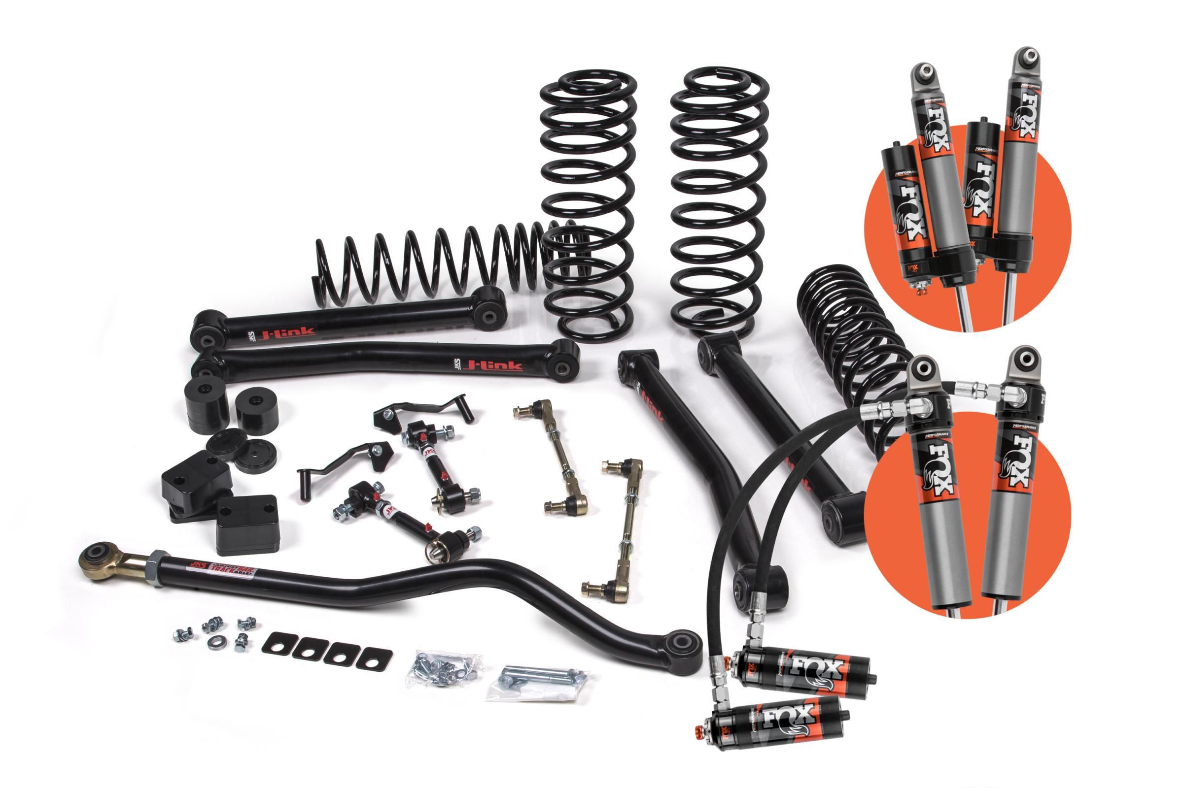 JKS Manufacturing 2018-2024 Jeep Wrangler JL J-Konnect 3.5 Inch Lift Kit 4 Door w/Fox 2.0 Performance Series Shocks HD Rate Coils JSPEC - JSPEC124KFP