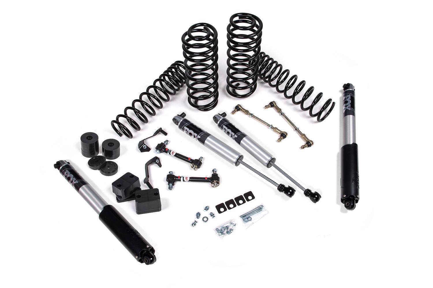 JKS Manufacturing 2018-2024 Jeep Wrangler JL 1.5 Inch Suspension Lift Kit 1 Inch Rear Coil Spring Fox 2.5 Performance Series Shocks JSPEC - JSPEC155PS
