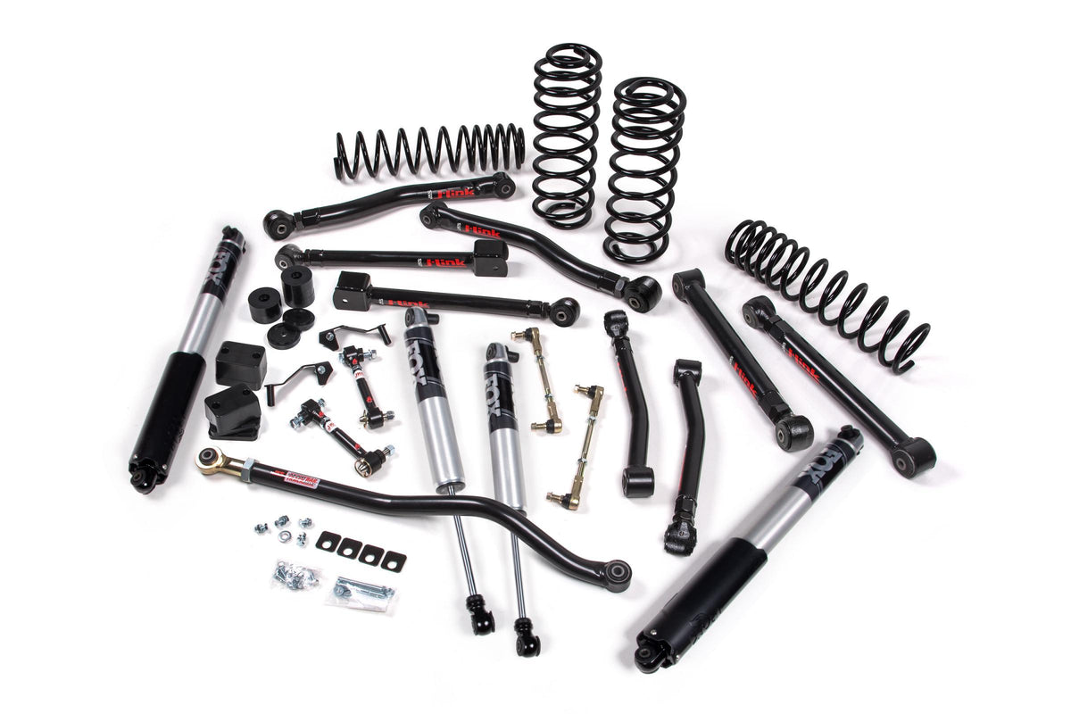 JKS Manufacturing 2018-2023 Jeep Wrangler JL 2 Door 3 Inch J-Krawl System Rubber Fox 2.5 IFP PS Front/Rear Standard Rate Coils JSPEC - JSPEC189PS