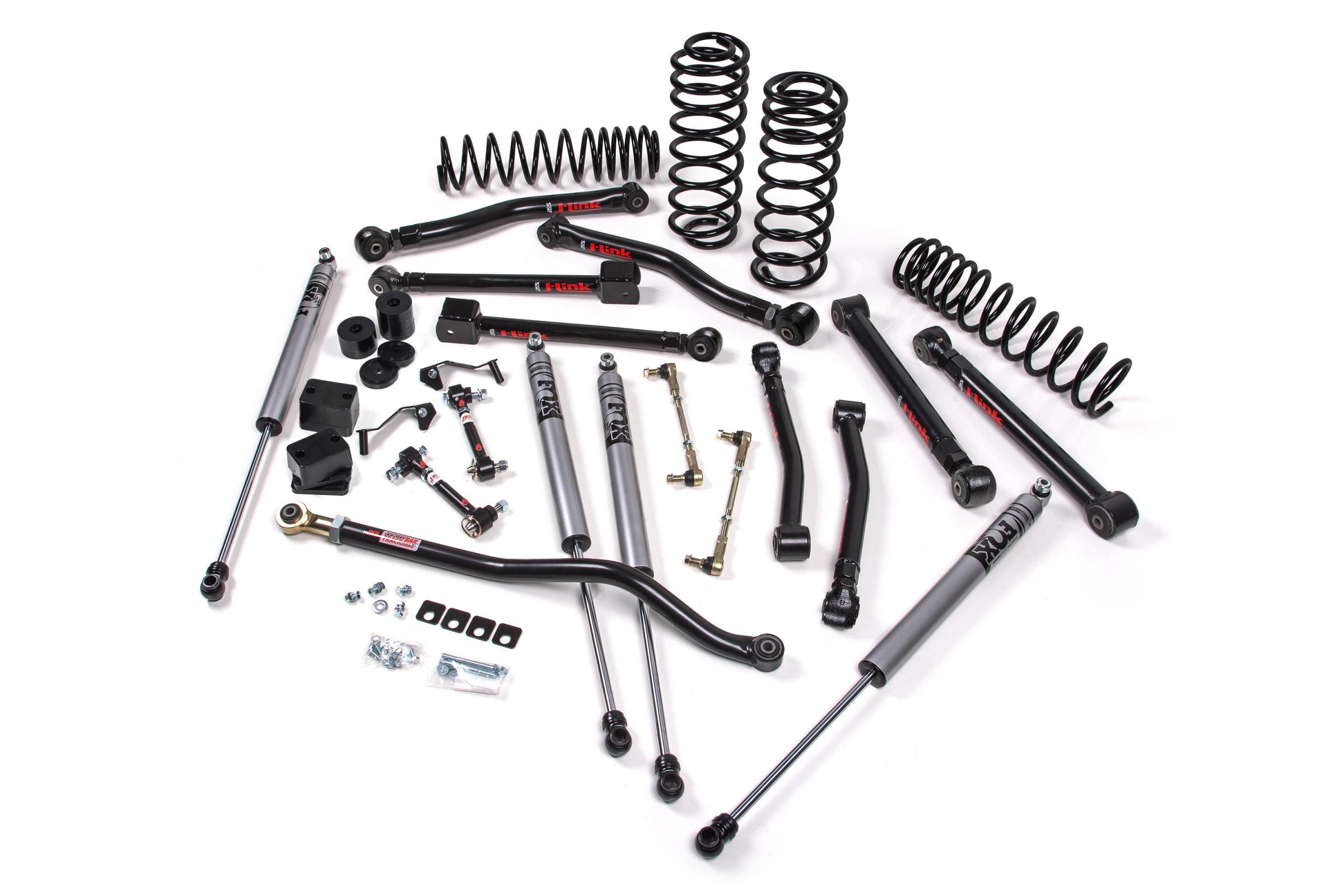JKS Manufacturing 2018-2023 Jeep Wrangler JL 2 Door 3 Inch J-Krawl System Rubber Fox 2.0 Adv Series Front/Rear HD Rate Coils JSPEC - JSPEC190KFA