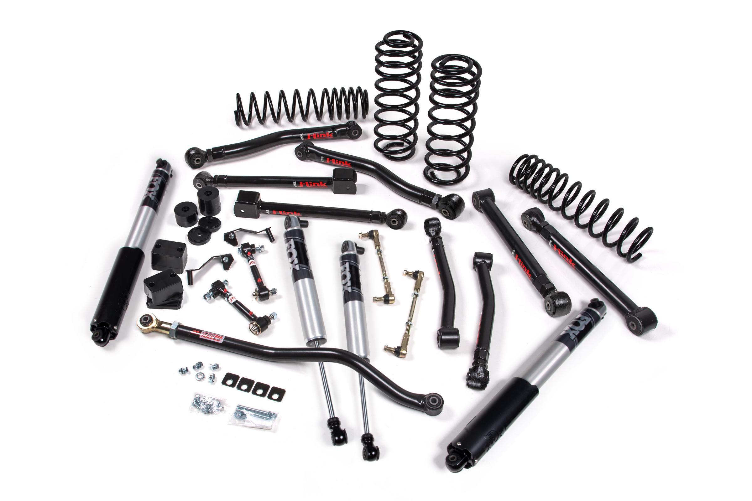 JKS Manufacturing 2018-2023 Jeep Wrangler JL 2 Door 3 Inch J-Krawl System Rubber Fox 2.5 IFP PS Front/Rear HD Rate Coils JSPEC - JSPEC190PS