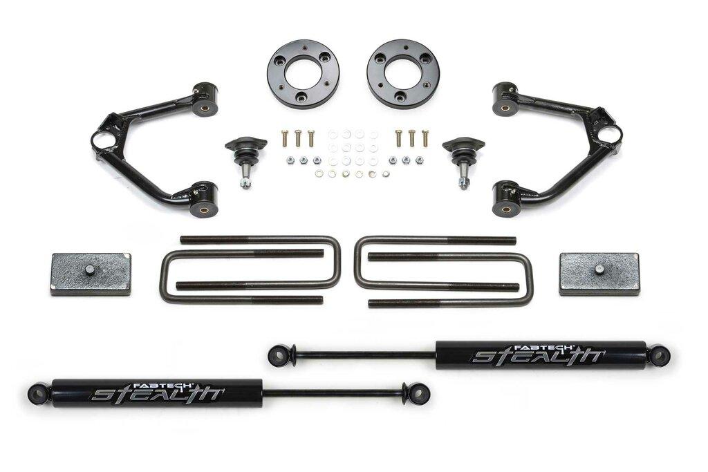 Fabtech 1.5" Budget Sys W/ Stealth 2019-20 Gm K1500 P/U W/ Trail Boss/At4 Pkg (2019-2020 Silverado 1500, Sierra 1500) - K1152M