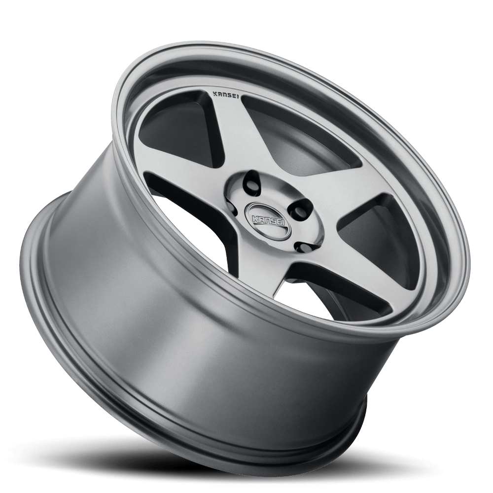 Kansei Wheels Aluminum Wheels 17x9 KNP K12G Gloss Gunmetal Gray 5x114.3 Bolt Pattern 35 Offset - K12G-179012+35