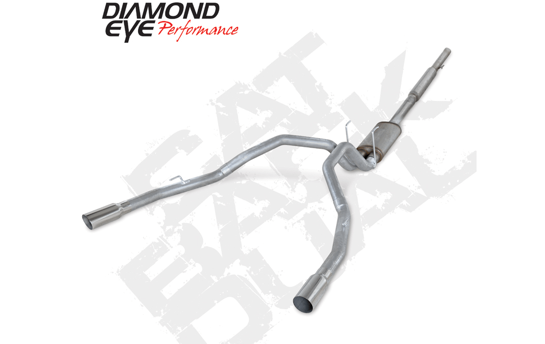 Diamond Eye Performance Cat Back Exhaust Single/Dual Split Rear 09-12 RAM 1500 3 Inch Aluminized CBDL Sport W/ Muffler Diamond Eye - K3222A