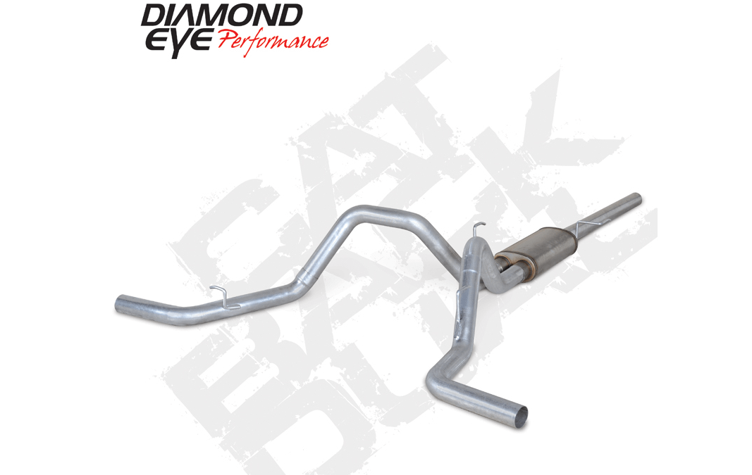 Diamond Eye Performance Cat Back Exhaust For 04-08 Ford 150 5.4L 3 Inch With Muffler Cat Back Dual Split Rear Aluminized Diamond Eye - K3322A