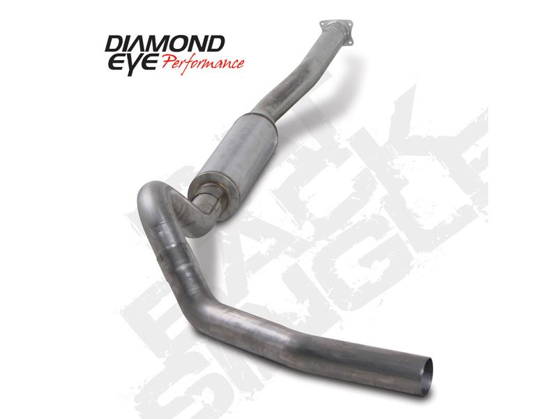 Diamond Eye Performance Cat Back Exhaust For 01-05 Silverado/Sierra 2500/3500 6.6L 4 inch Single Pass With Muffler Stainless Diamond Eye - K4110S