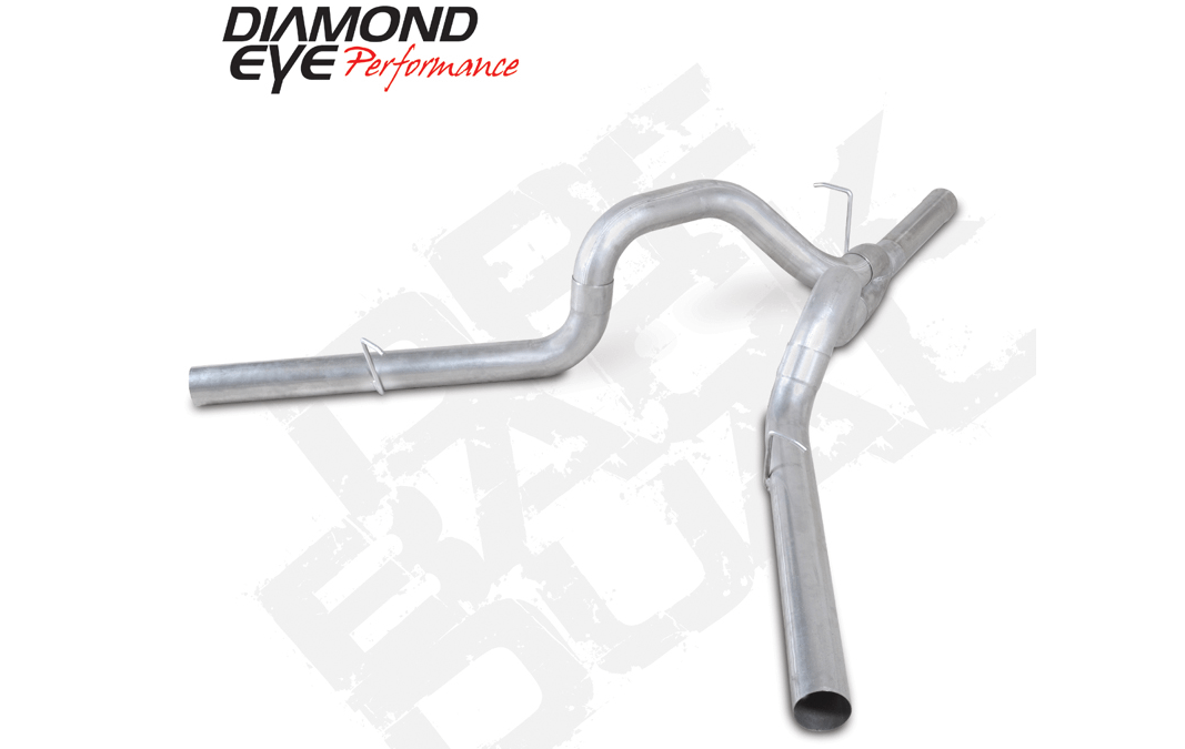 Diamond Eye Performance DPF Back Exhaust For 11-15 Silverado/Sierra 2500/3500 4 Inch Single/Dual Split Side Aluminized Diamond Eye - K4163A