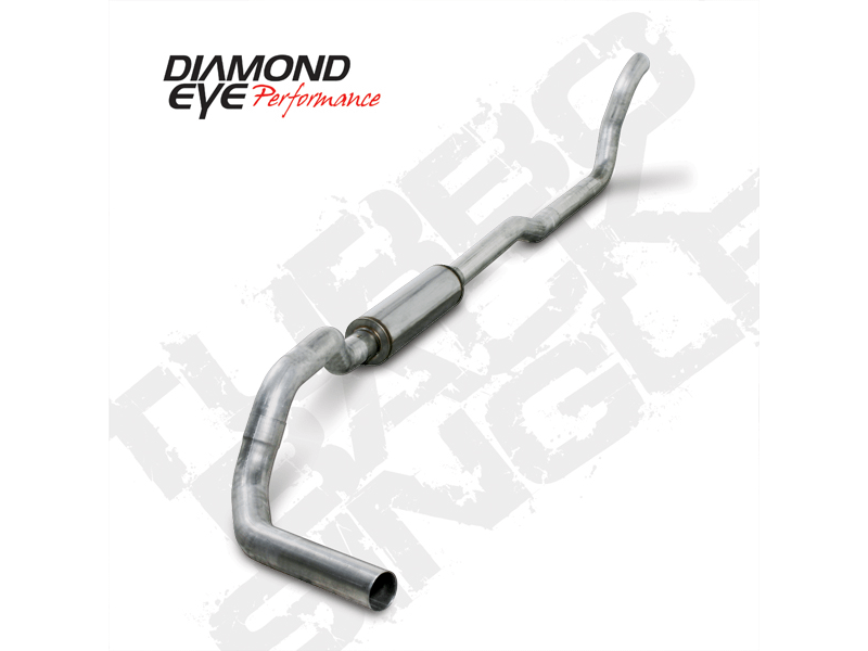 Diamond Eye Performance Turbo Back Exhaust With Muffler For 89-93 Dodge 5.9L Cummins Dodge RAM 2500/3500 4 Inch Aluminized Diamond Eye - K4211A