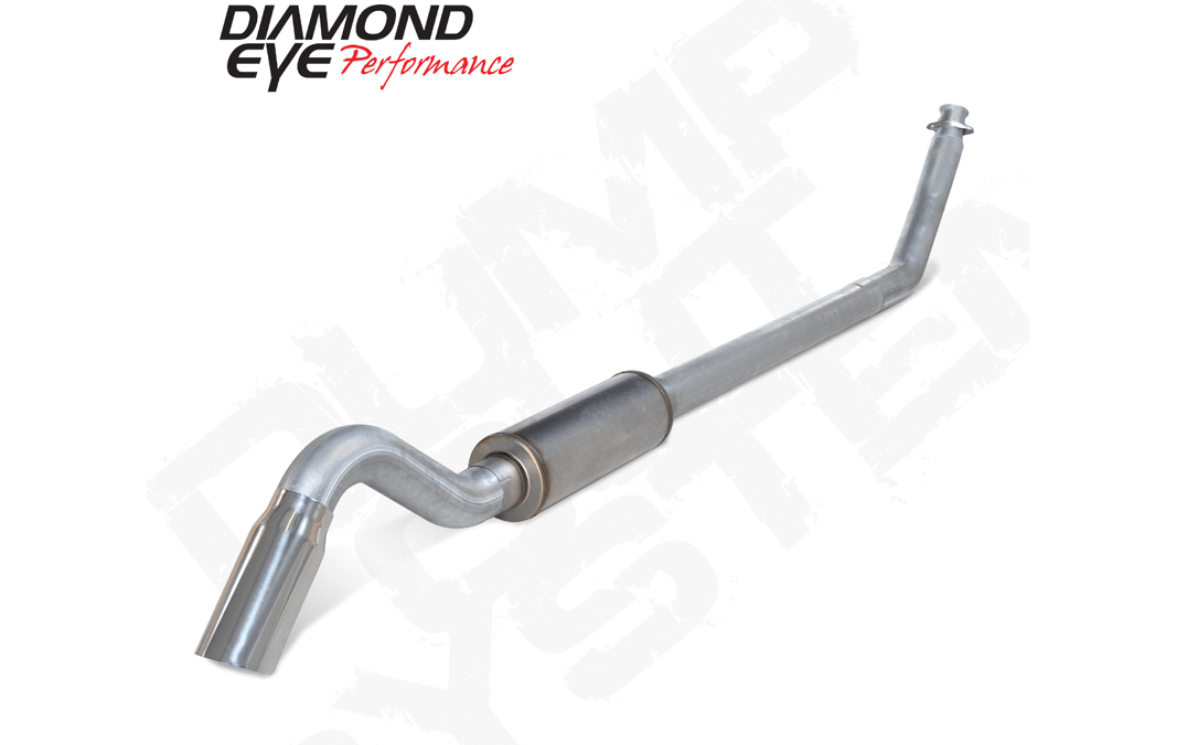 Diamond Eye Performance Turbo Back Exhaust 4 Inch Dodge 5.9 Liter With Muffler Single Turn Down Aluminized Diamond Eye - K4212A-TD