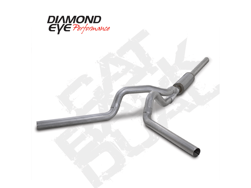 Diamond Eye Performance Cat Back Exhaust For 04.5-07.5 Dodge RAM 2500/3500 4 Inch Split Side Witht Muffler Aluminized Diamond Eye - K4236A