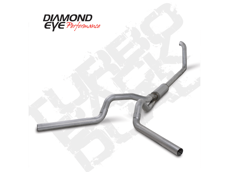 Diamond Eye Performance Turbo Back Exhaust 00-03.5 Ford F250/F350 Superduty 4 Inch Split Rear/Side With Muffler Aluminum Diamond Eye - K4321A