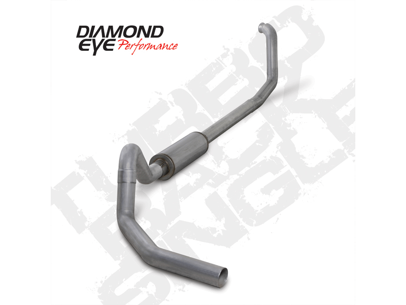 Diamond Eye Performance Turbo Back Exhaust 00-03 E-Series 4 Inch Single In/Out Pass With Muffler Aluminized Diesel Diamond Eye - K4325A