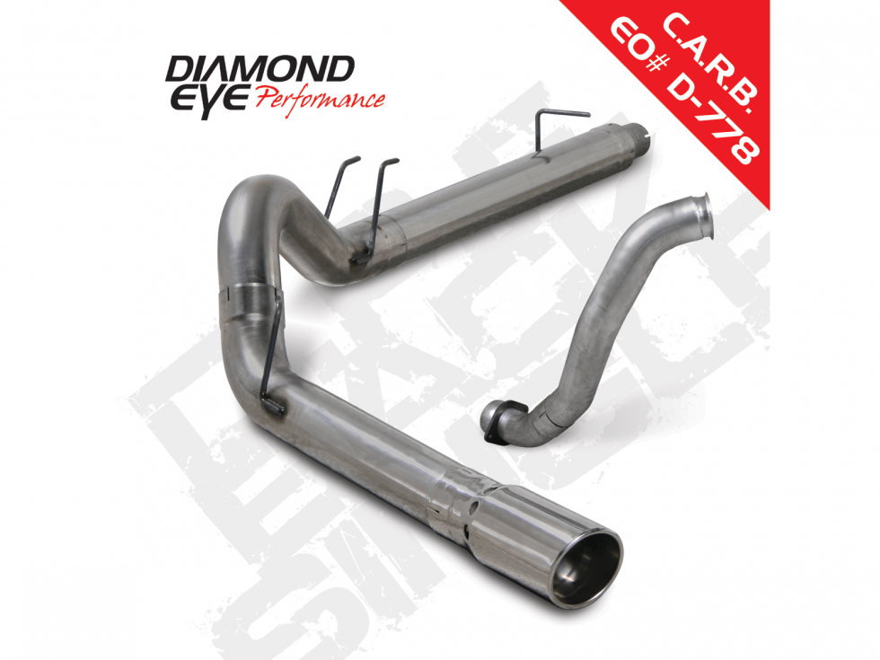 Diamond Eye Performance DPF Back Exhaust For 08-10 Ford 6.4L Power Stoke F250/F350 5 Inch Single Pass Stainless Steel Diamond Eye - K5371S