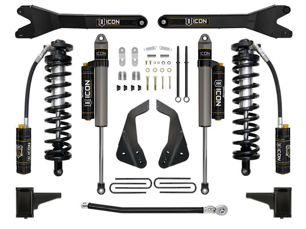Icon 05-07 Ford F250/F350 4-5.5" Stage 4 Coilover Conversion System W Radius Arm - K63114R