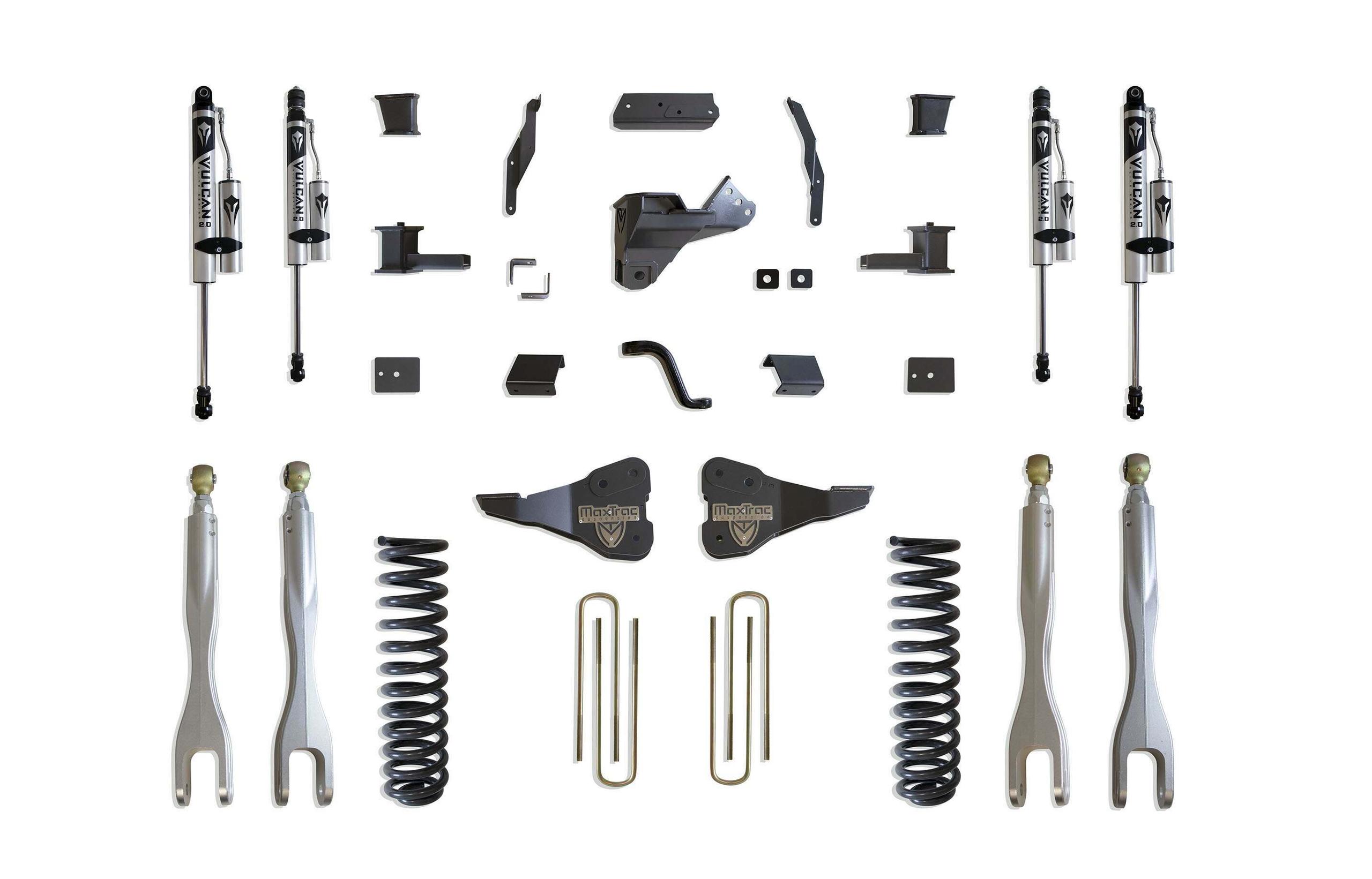 MaxTrac 4" LIFT KIT W/ 4-LINKS (VULCAN RESERVOIR SHOCKS) (2017-2022 F-250, F-350) - K943341VRL