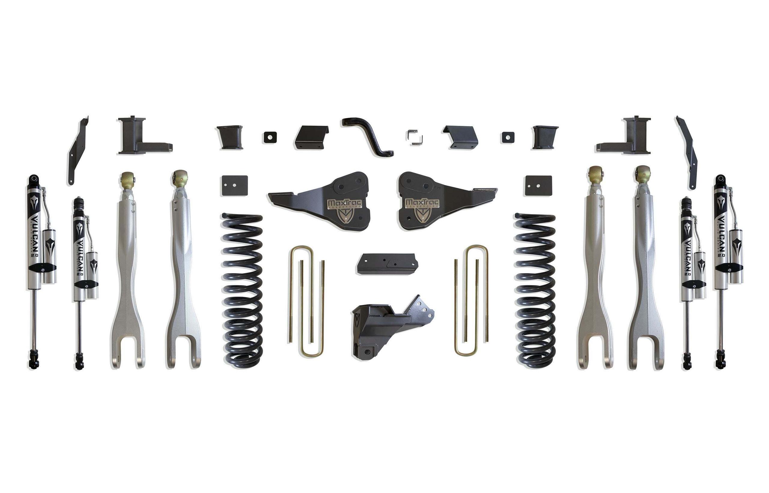 MaxTrac 6" LIFT KIT W/ 4-LINKS (VULCAN RESERVOIR SHOCKS) (2017-2022 F-250, F-350) - K943362VRL
