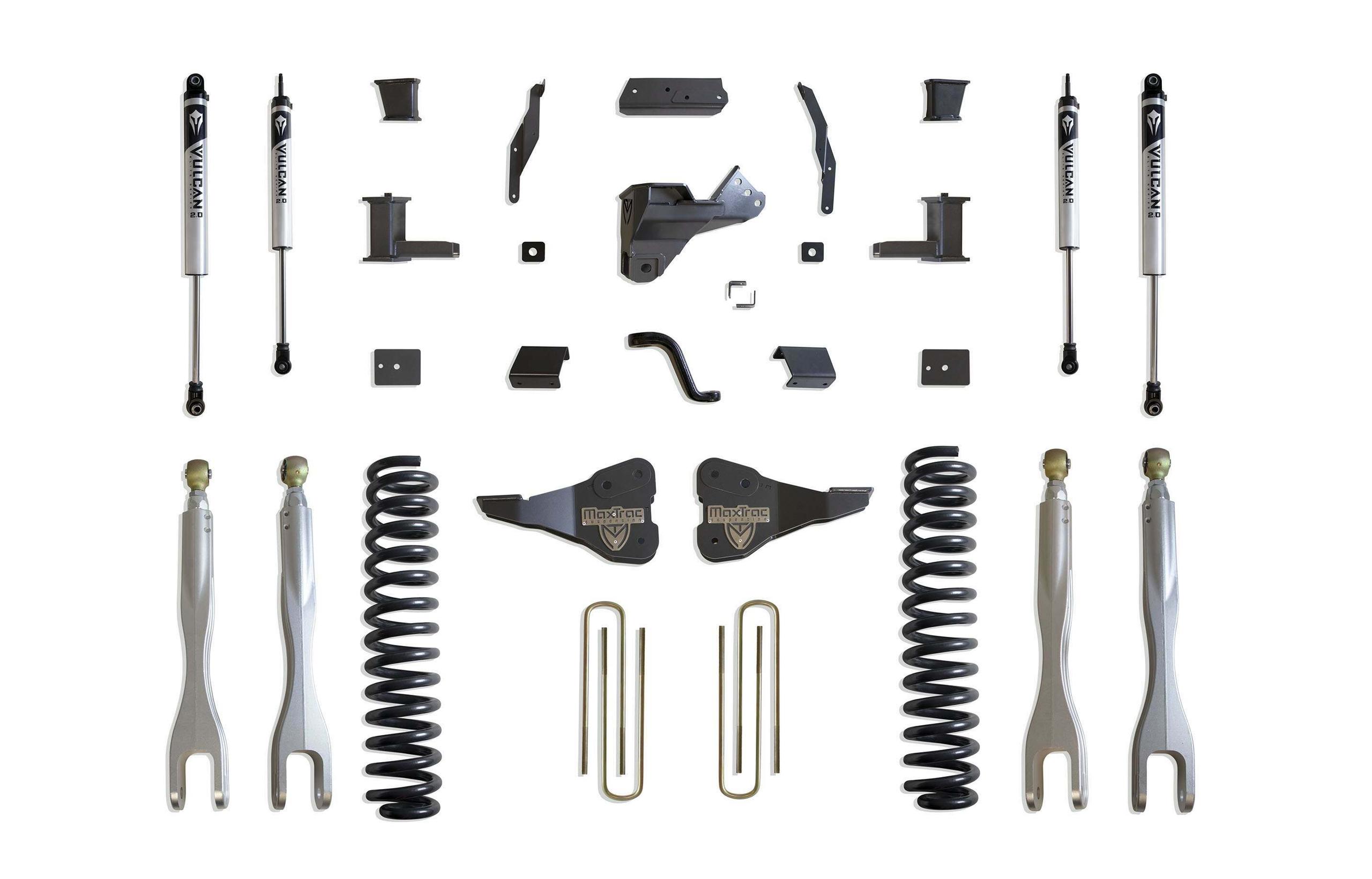 MaxTrac 8" LIFT KIT W/ 4-LINKS (VULCAN SHOCKS) (2017-2022 F-250, F-350) - K943385VL