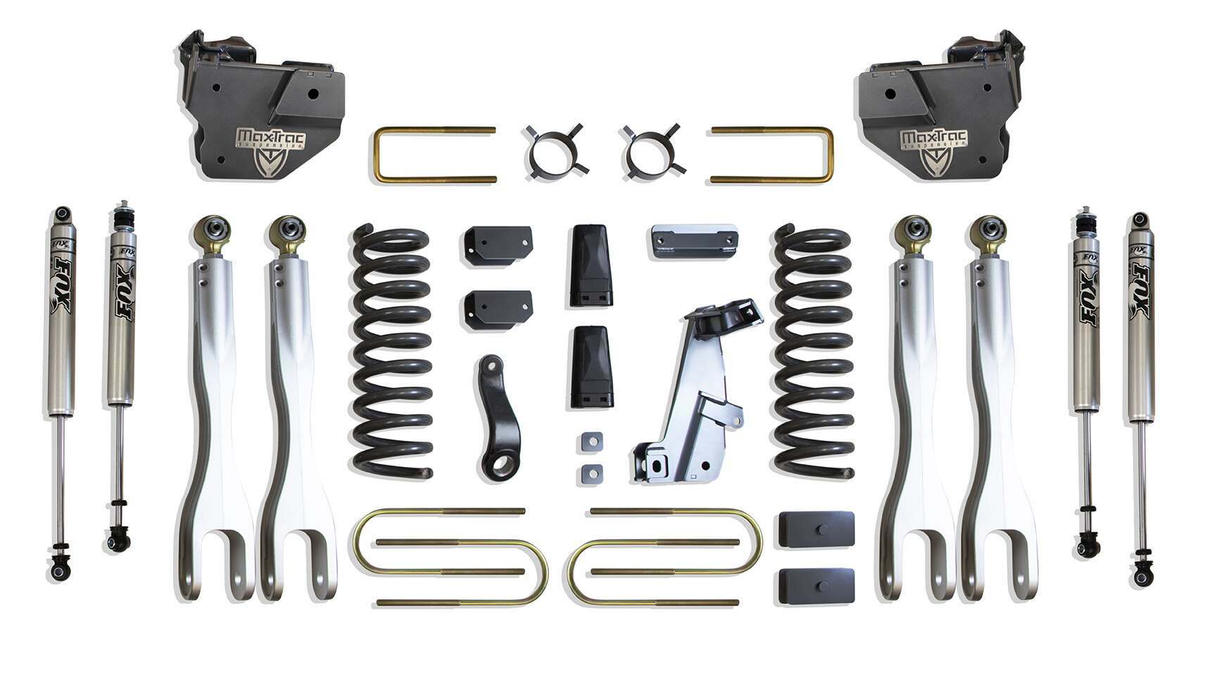 MaxTrac 8" LIFT KIT W/ 4-LINKS (FOX SHOCKS) (2013-2018 RAM 3500) - K947385FL
