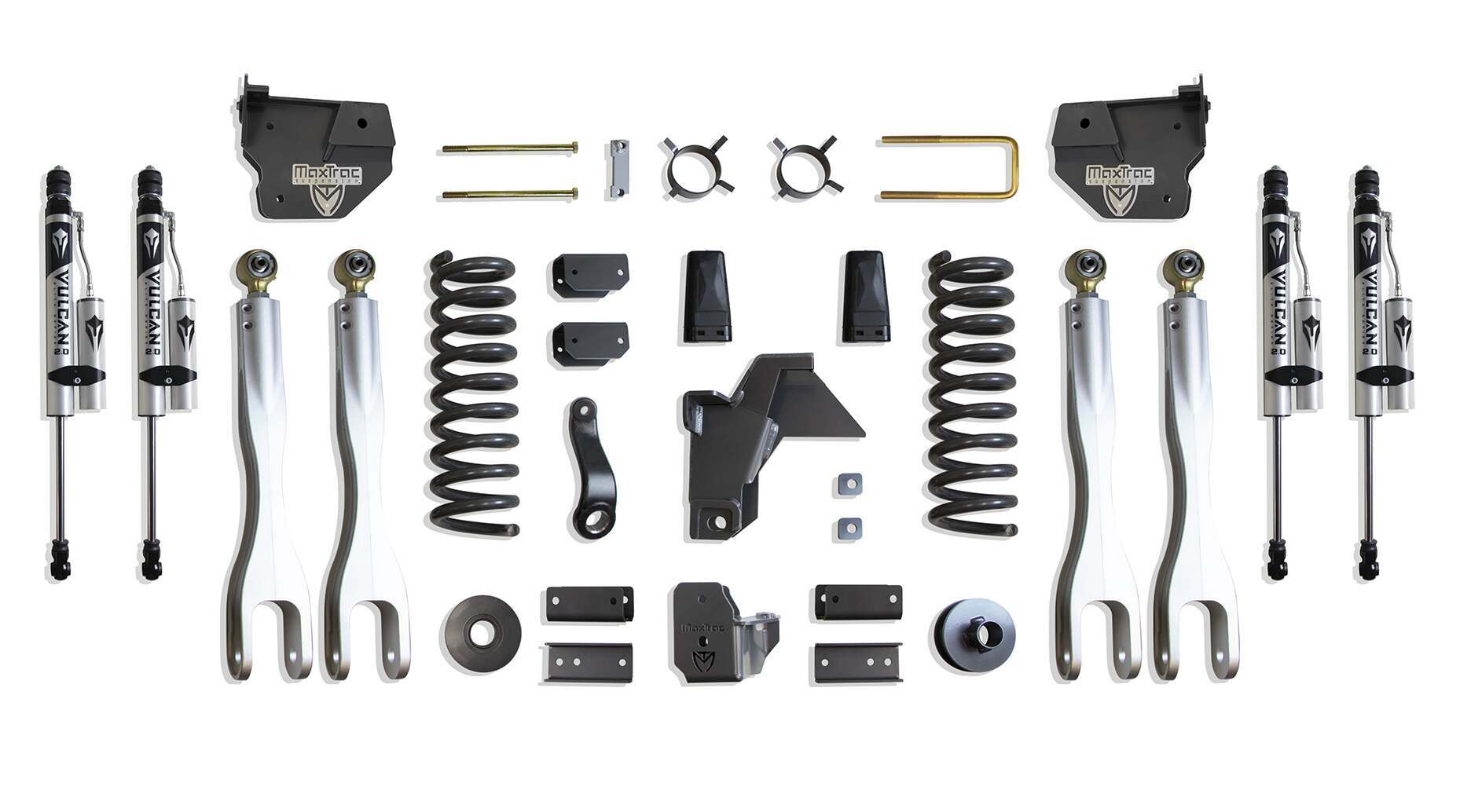 MaxTrac 8" LIFT KIT W/ 4-LINKS (VULCAN RESERVOIR SHOCKS) (2019-2023 RAM 2500) - K947485VRL