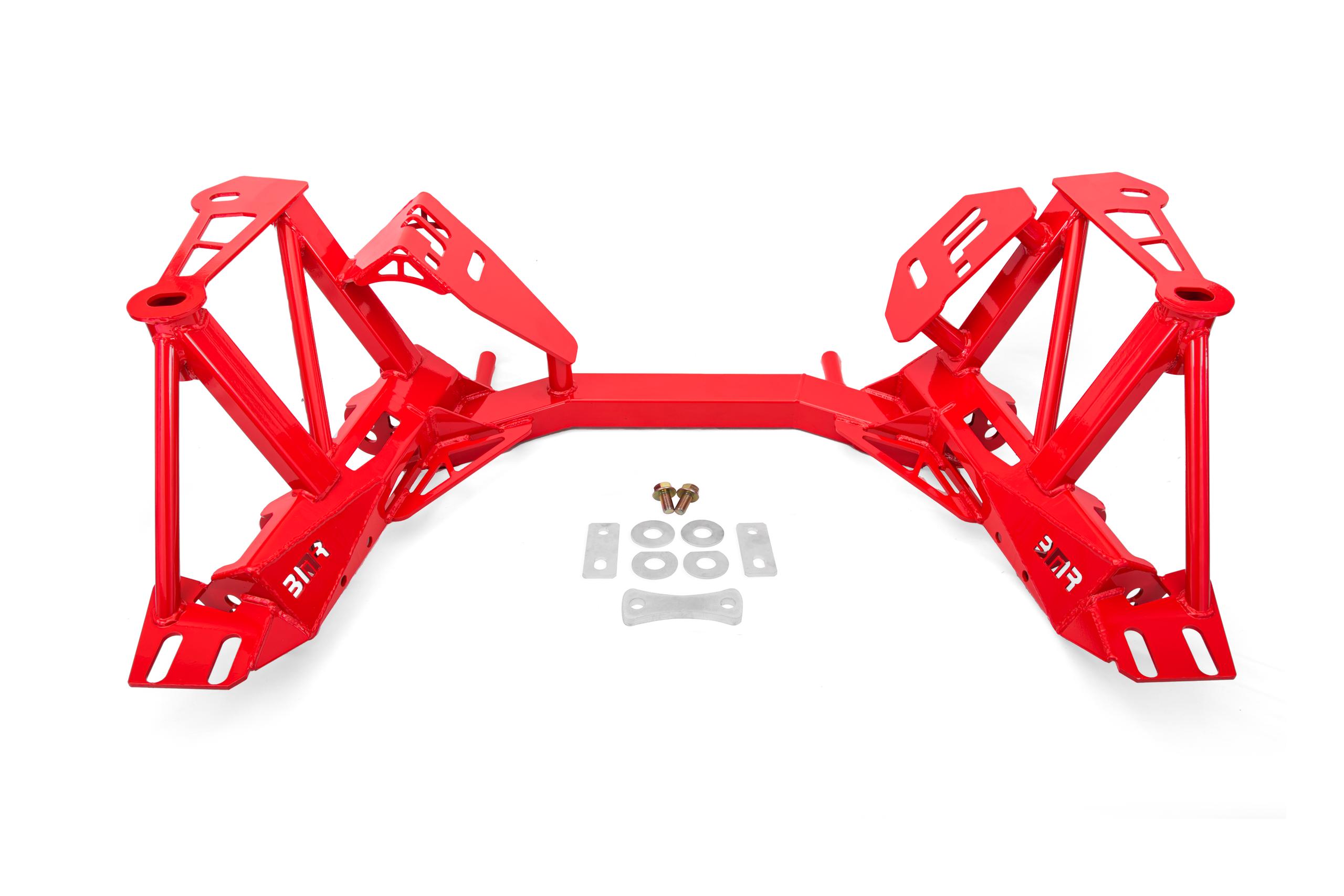 BMR Fabrication K-member, w/o spring perches, premium version Red (1979-1995 Fox Mustang) - KM734R