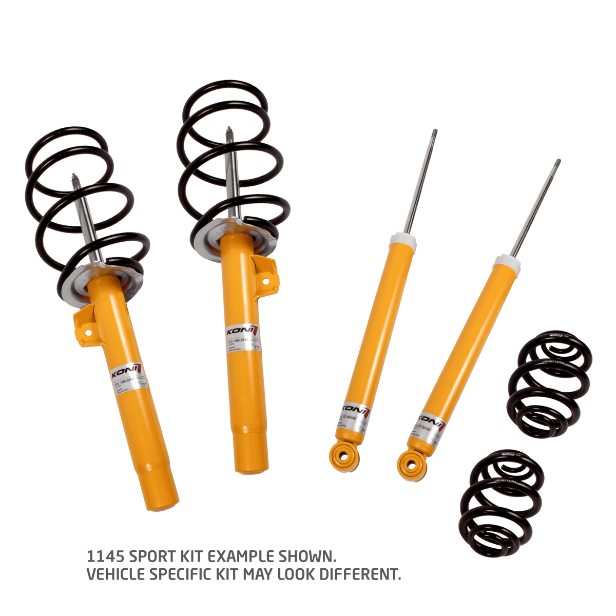 Koni 1145 KONI Sport/Eibach Kit- 4 Sport (yellow) dampers, 4 Eibach lowering springs (1966-1976 2002 Base, 2002 Cabriolet, 2002 Turbo) - 1145 1141