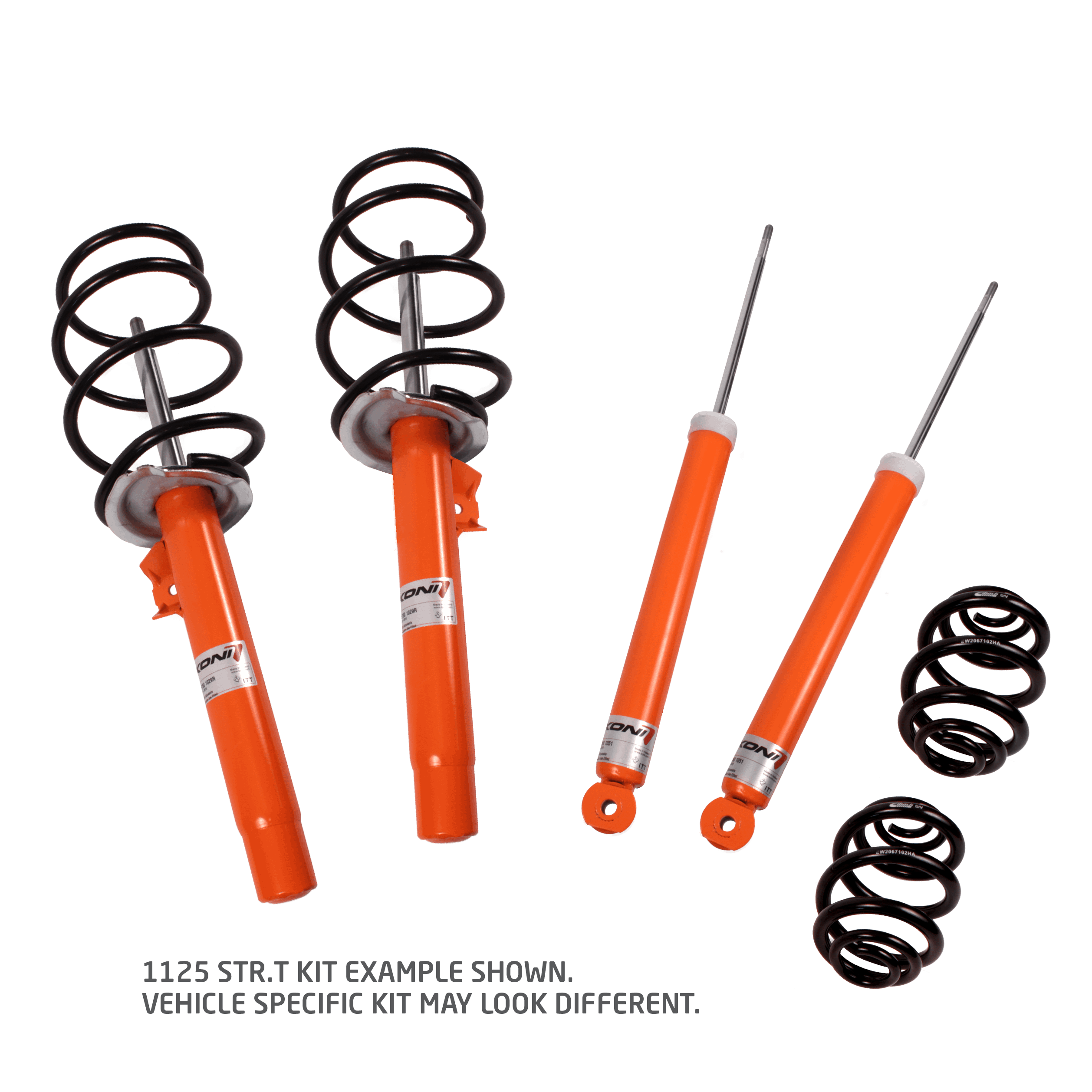 Koni 1125 KONI STR.T/Eibach Kit- 4 STR.T (orange) dampers, 4 Eibach lowering springs (1996-2000 Civic) - 1125 1022