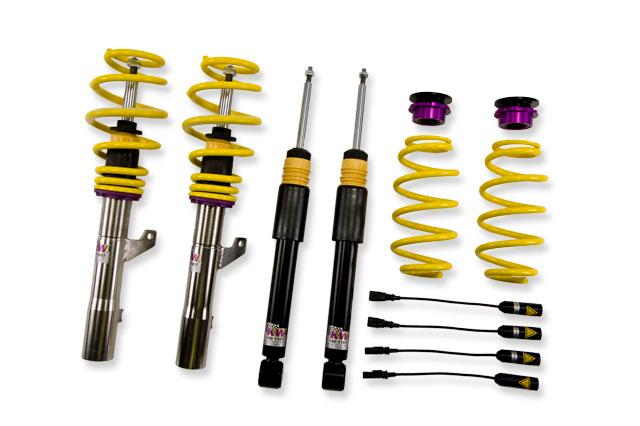 KW V2 Adjustable Coilover Kit (06-13 A3 (8P) FWD, all engines, with electronic damping control, 12-13 Golf VI R, with DCC) - 15210092