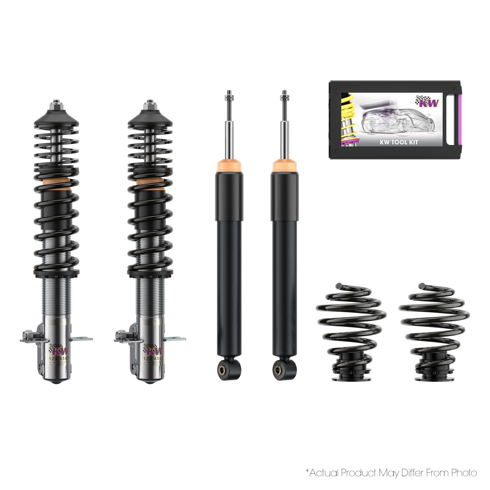 KW Height Adjustable Stainless Steel Coilovers With Adjustable Rebound Damping (1981-1983 DMC 12 Base) - 15299014-B
