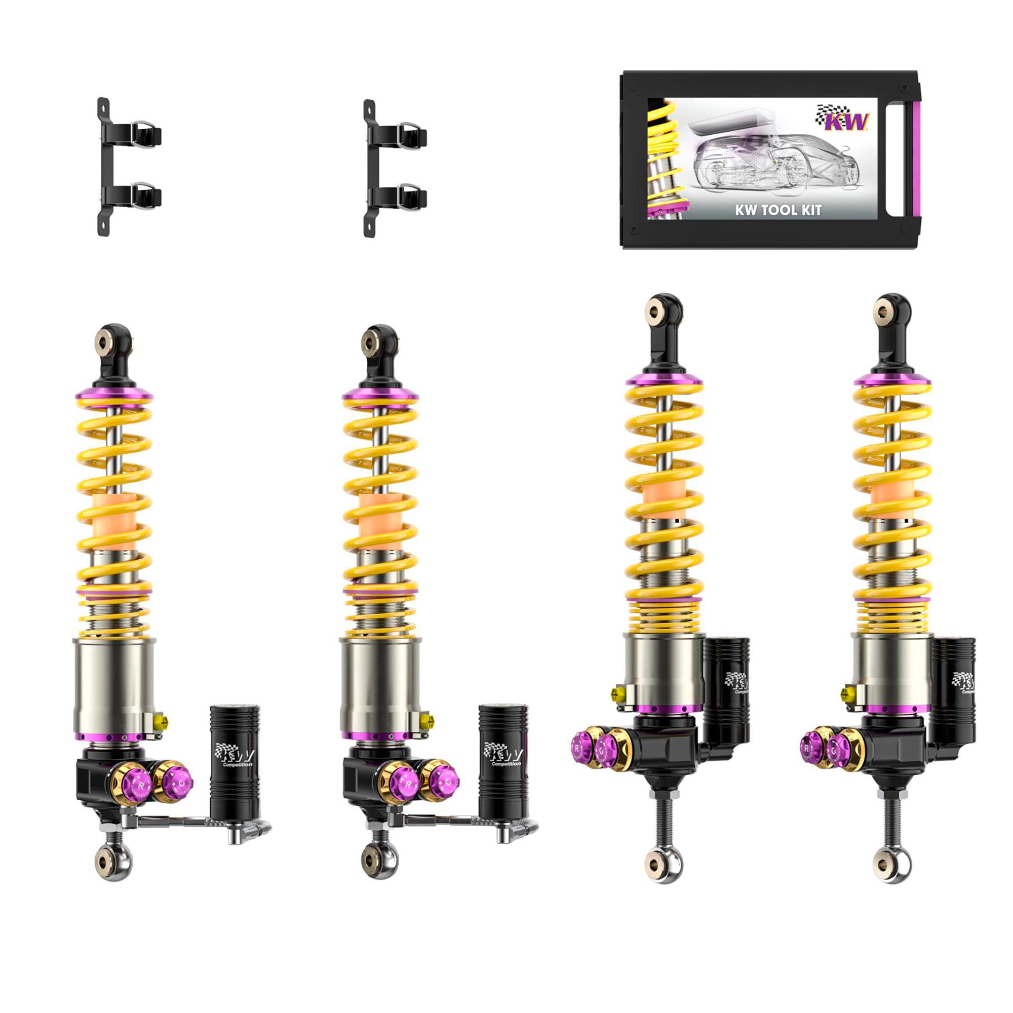 KW Adjustable Coilover Suspension With Hydraulic Front &Amp; Rear Axle Lift System (2004-2005 Carrera GT Base) - 30971427